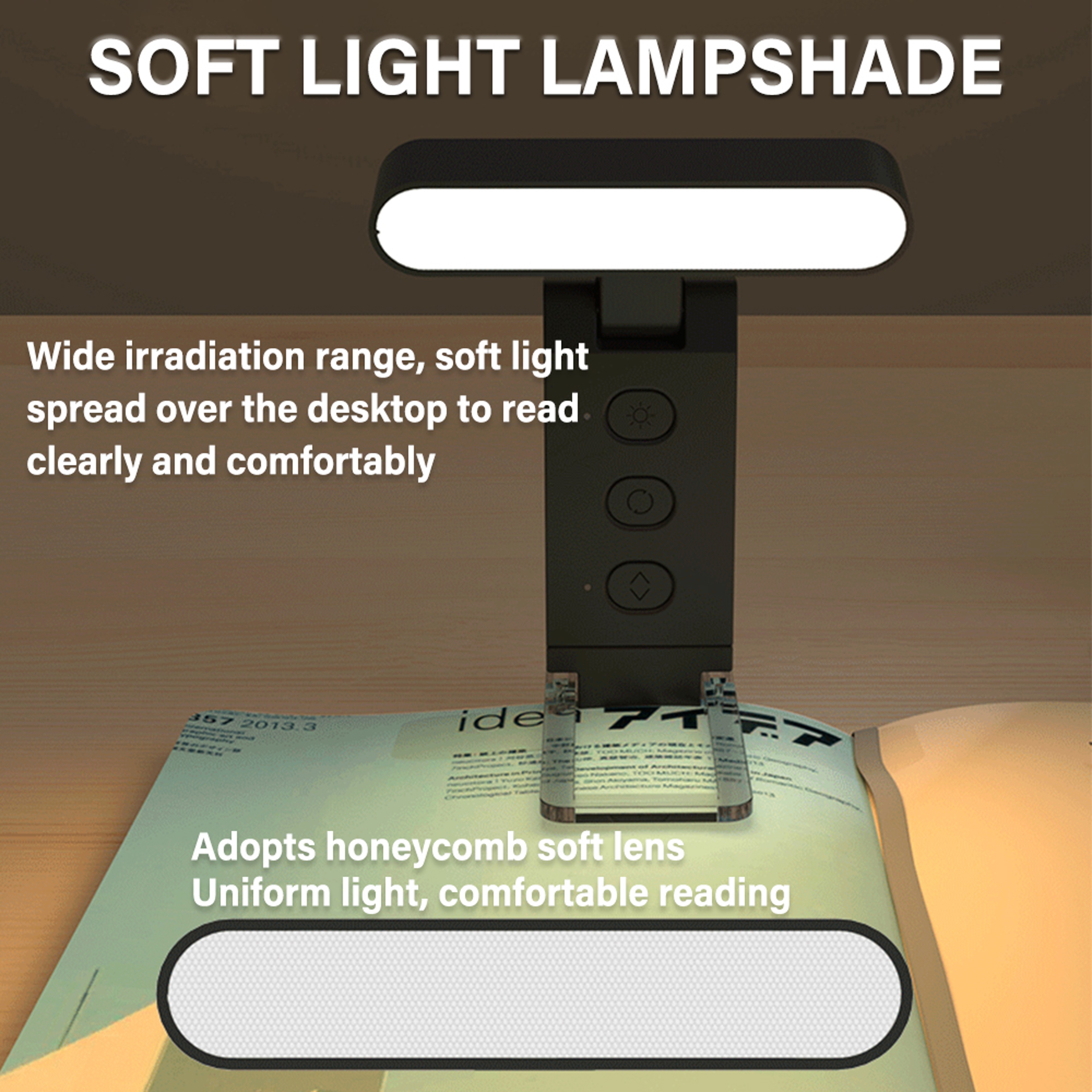 USB Clipon Reading Light Portable Rechargeable Book Clip Lamp For School Fold Able LED Bookmark Lig