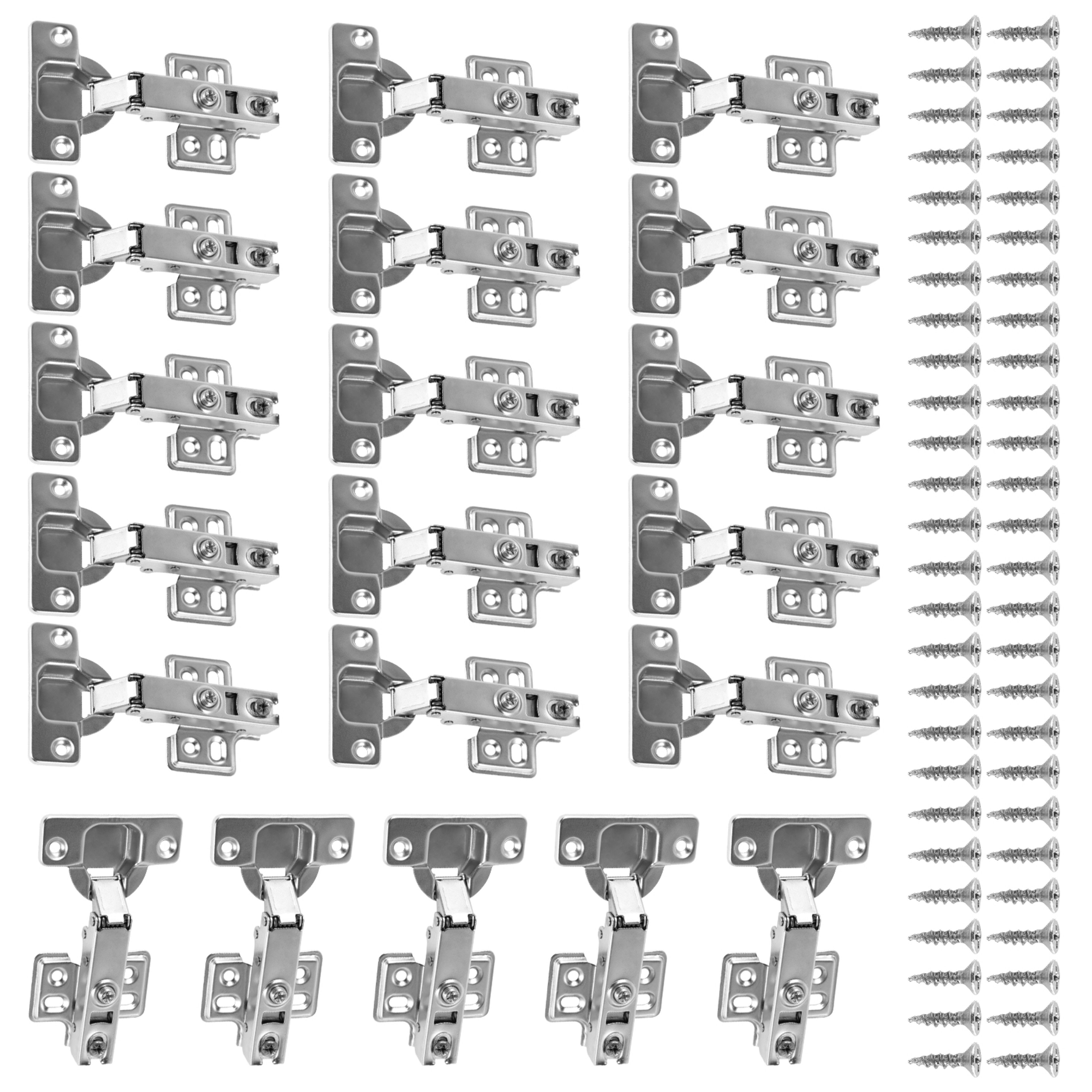 Stainless Steel Cabinet Door Hinge Hydraulic Damper Buffer Soft Close Quiet Wardrobe Hinges Conceal 7