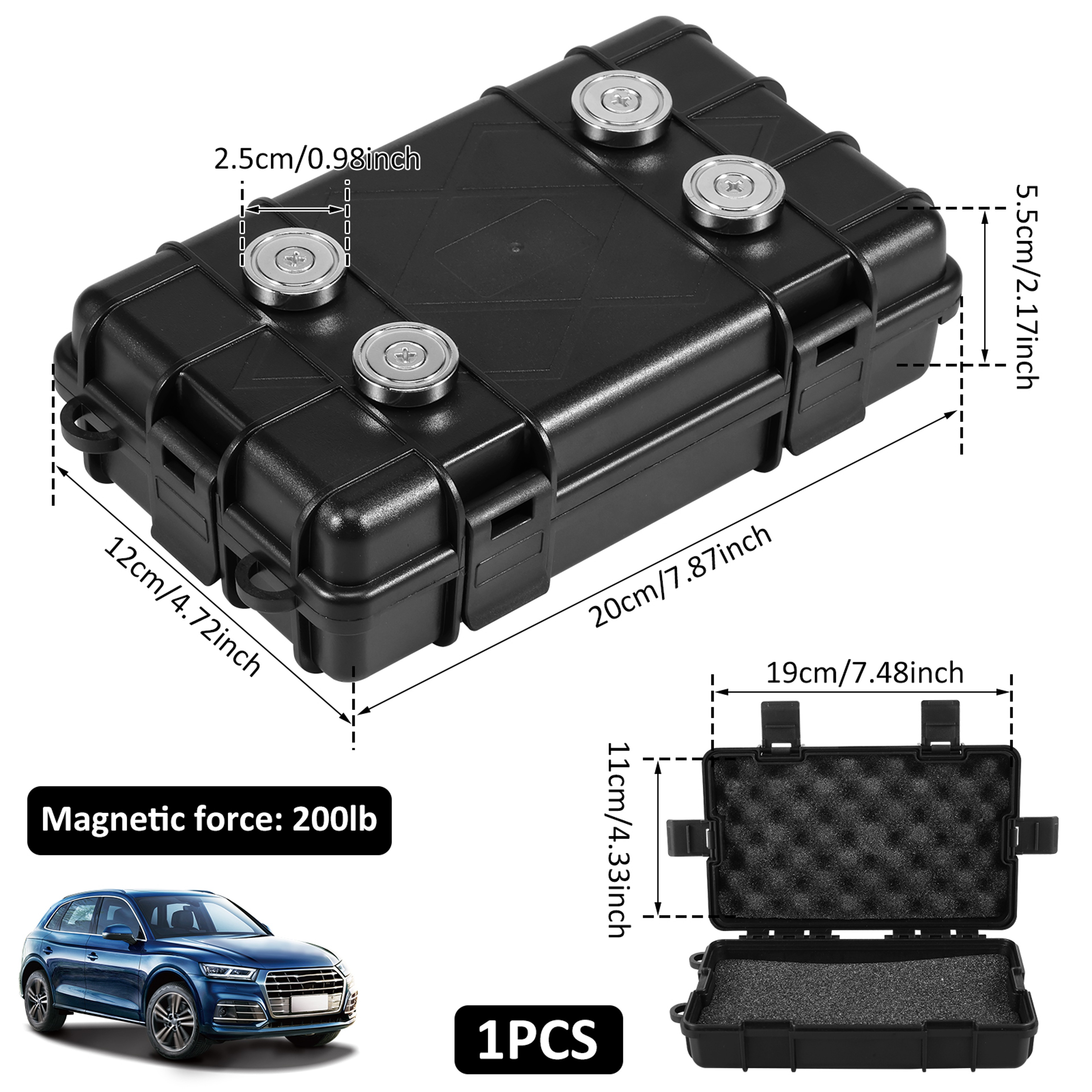 Upgraded New Magnetic Key Holder Waterproof Under Car Hide Key Box Rustproof Key Hider MultiFunctio 7