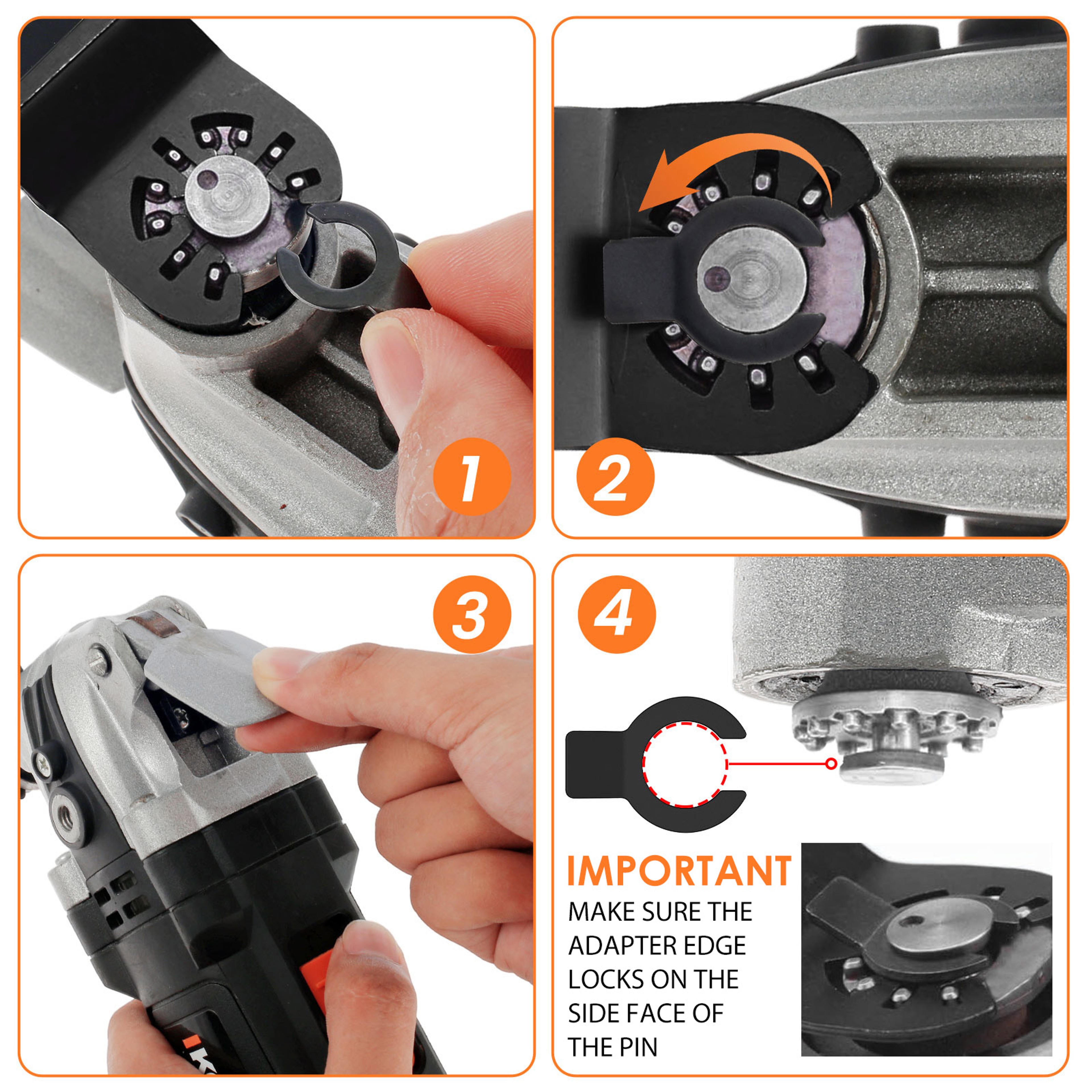 Oscillating Saw Blade Set, MultiTool Oscillating Blade, Universal Precision Tooth Blade for Wood, Plastic, Metal Cutting – view 3