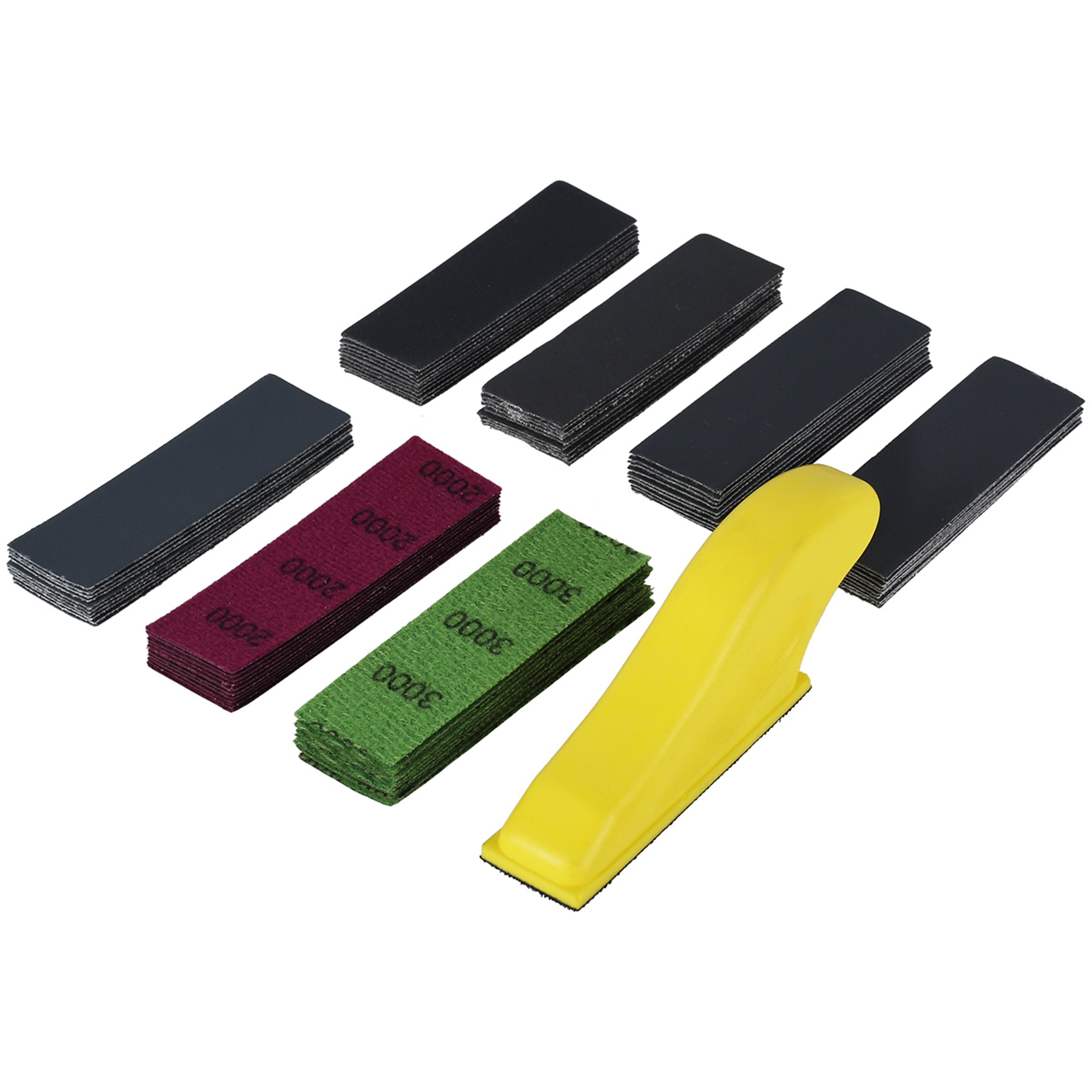 Hand Sandpaper MINI Sander Kit Loop Sander Paper Assorted Grit Wet Dry Sanding Strip Detail Tool Wi 0