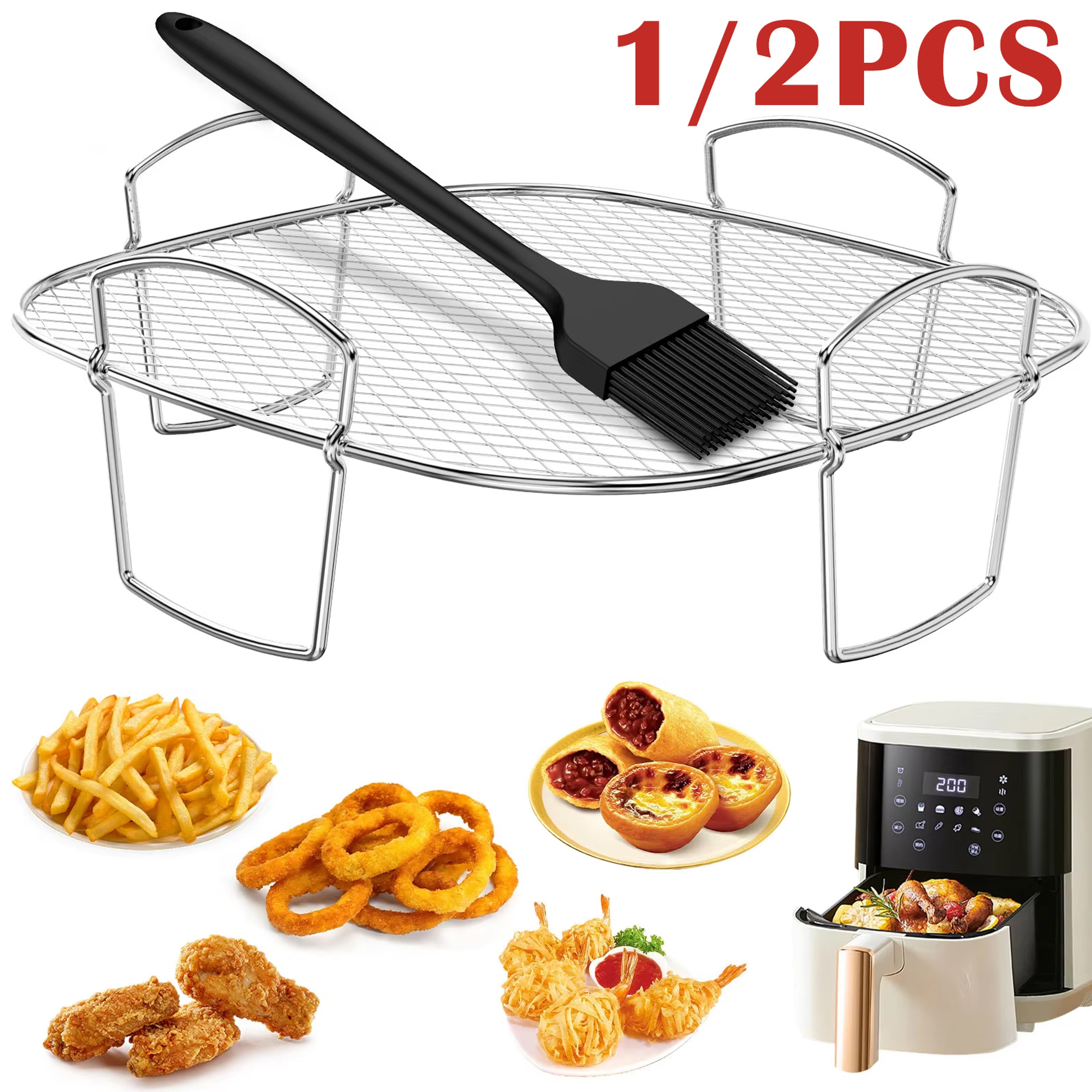 Multi Functional Roasting Rack For Air Fryer Dehydrator Steamer Roasting Cooking Tools Compatible A