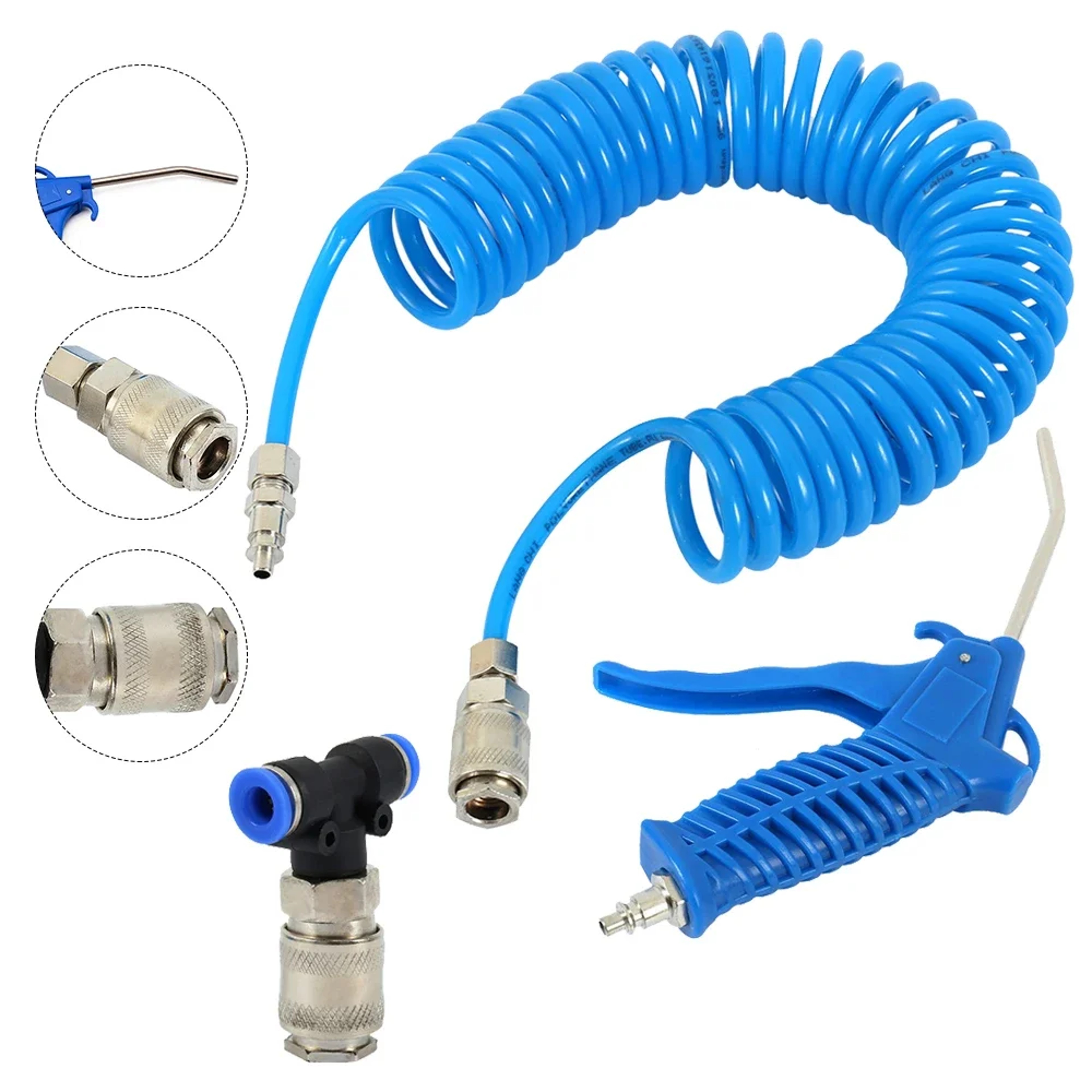 Air Duster Blow Gun Set, Pneumatic Dust Blowing Gun Kit, Plastic Air Pipe, Portable Dust Removal Tool – view 1
