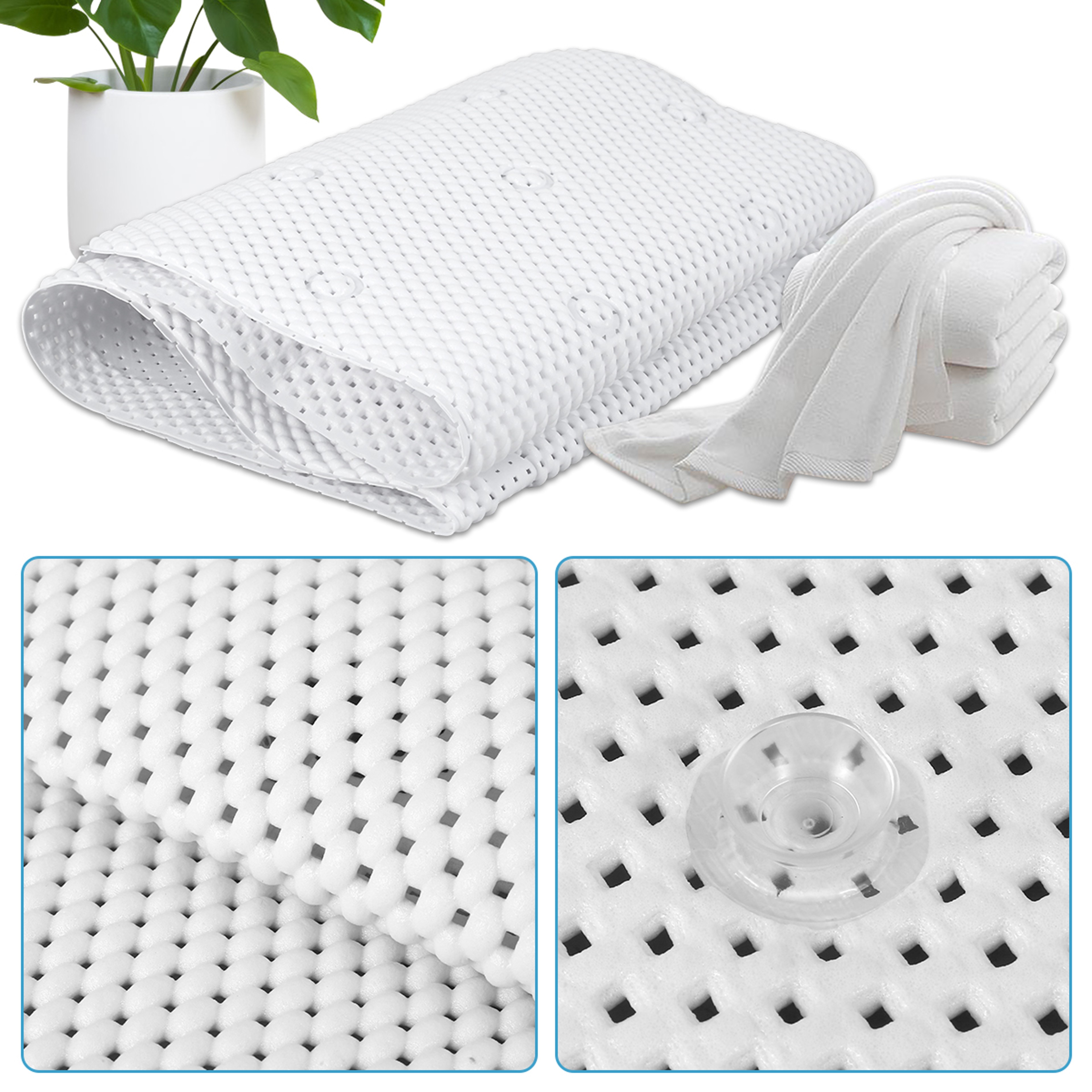Non-slip Bathtub Cushion Mat with Suction Cup, Full Body Rest Bath Pillow, SPA Neck Cushion for Bathroom Safety – view 4