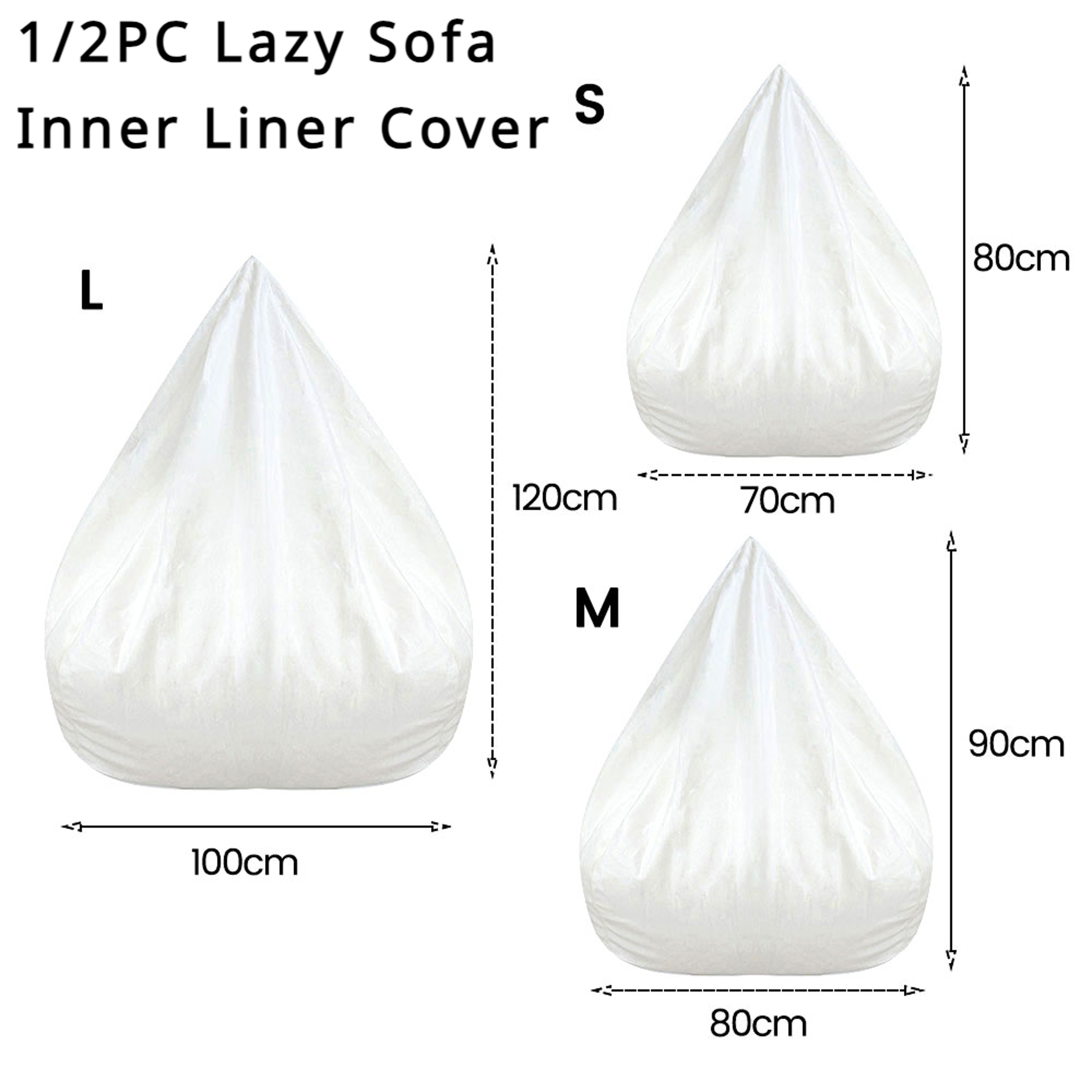 Sofas Cover Removable Lazy Sofa Inner Liner Antifouling Replacement Bean Bag Inner Liner Bean Chair 1