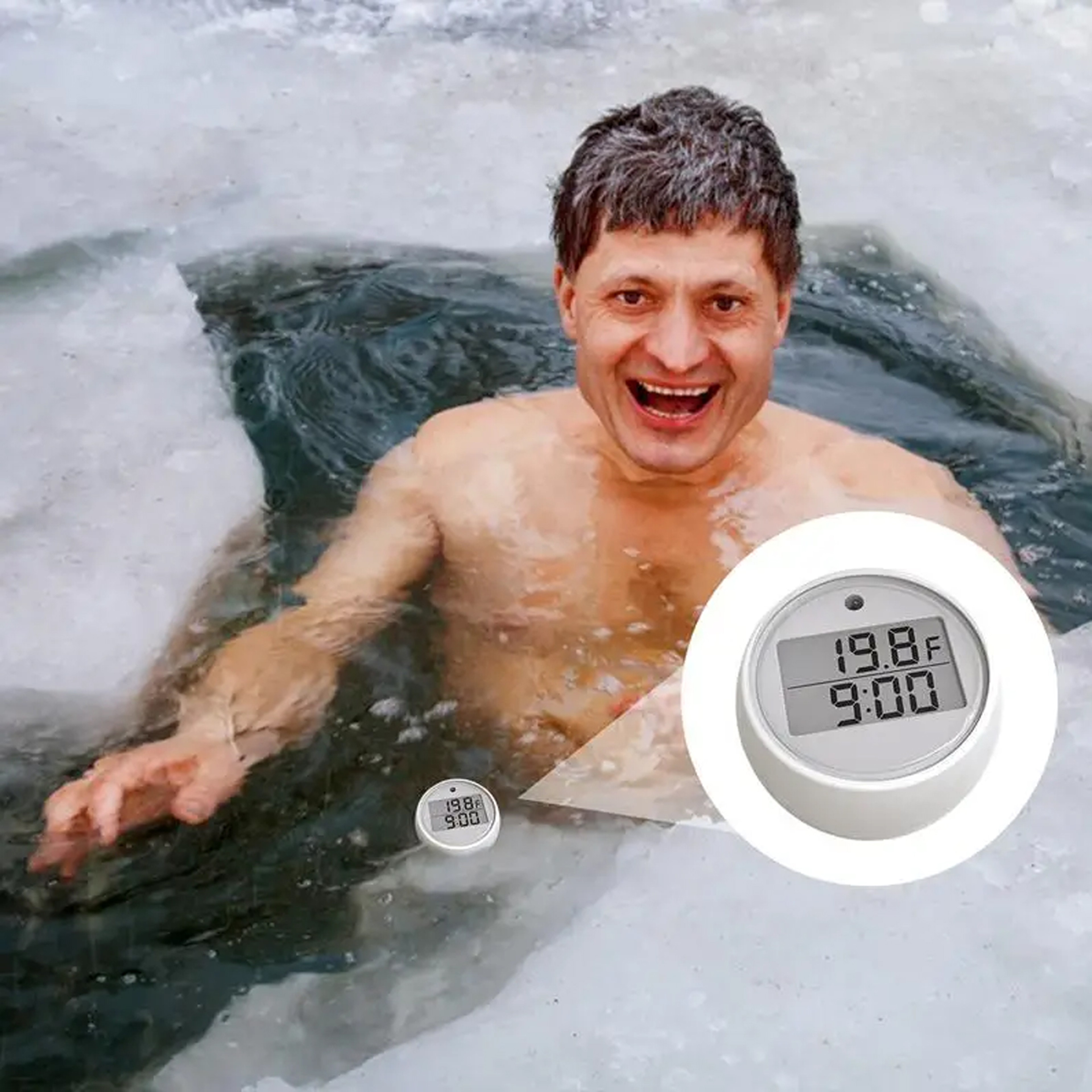 Floating Pool Thermometer With Digital LCD Display Ice Swimming Bath Water Temperature Monitor With 0
