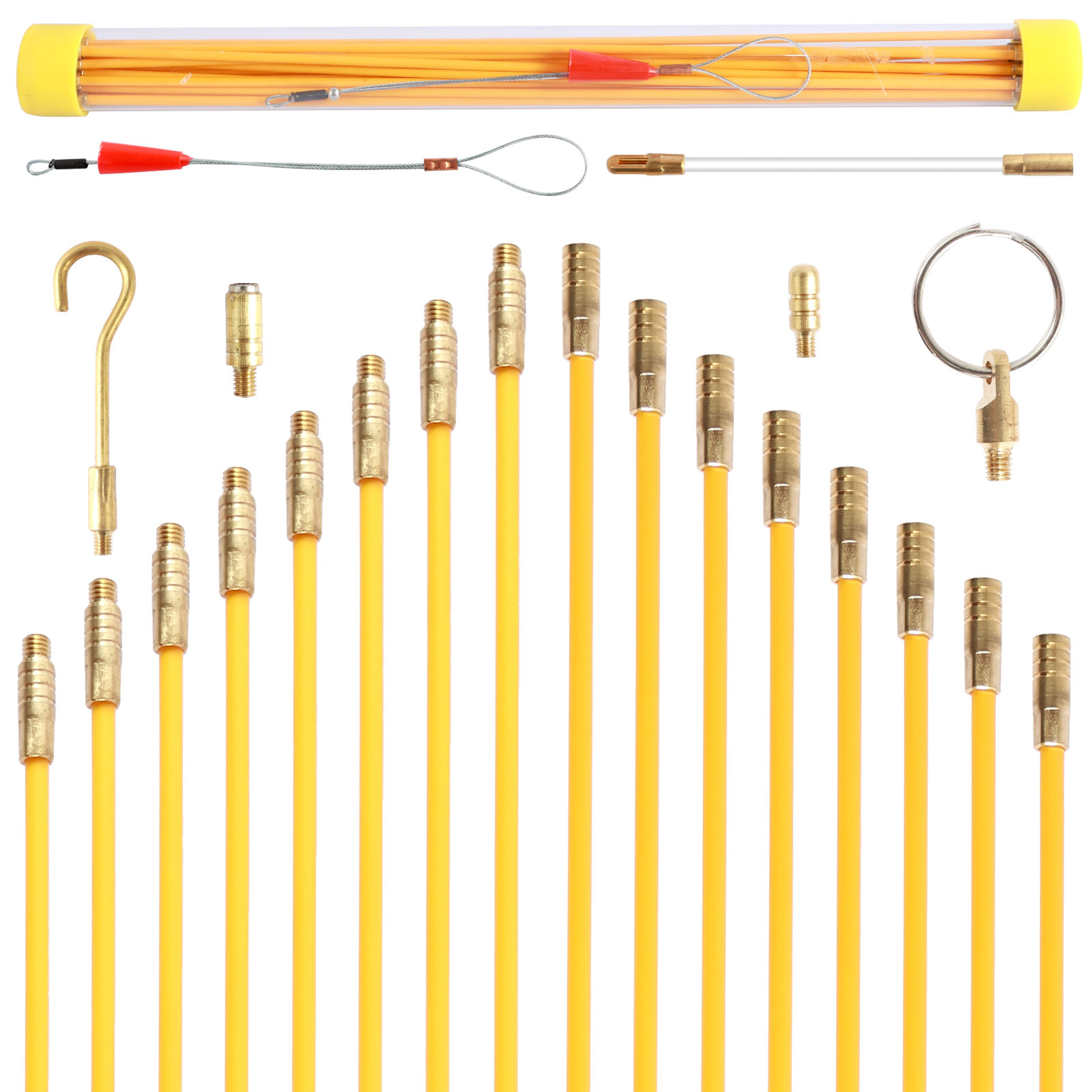 Fibre Glass Wire Cable Push Puller, Service Tools Accessories for Ceiling Fan Sockets, Hook Rods for Wall Electrical – view 1