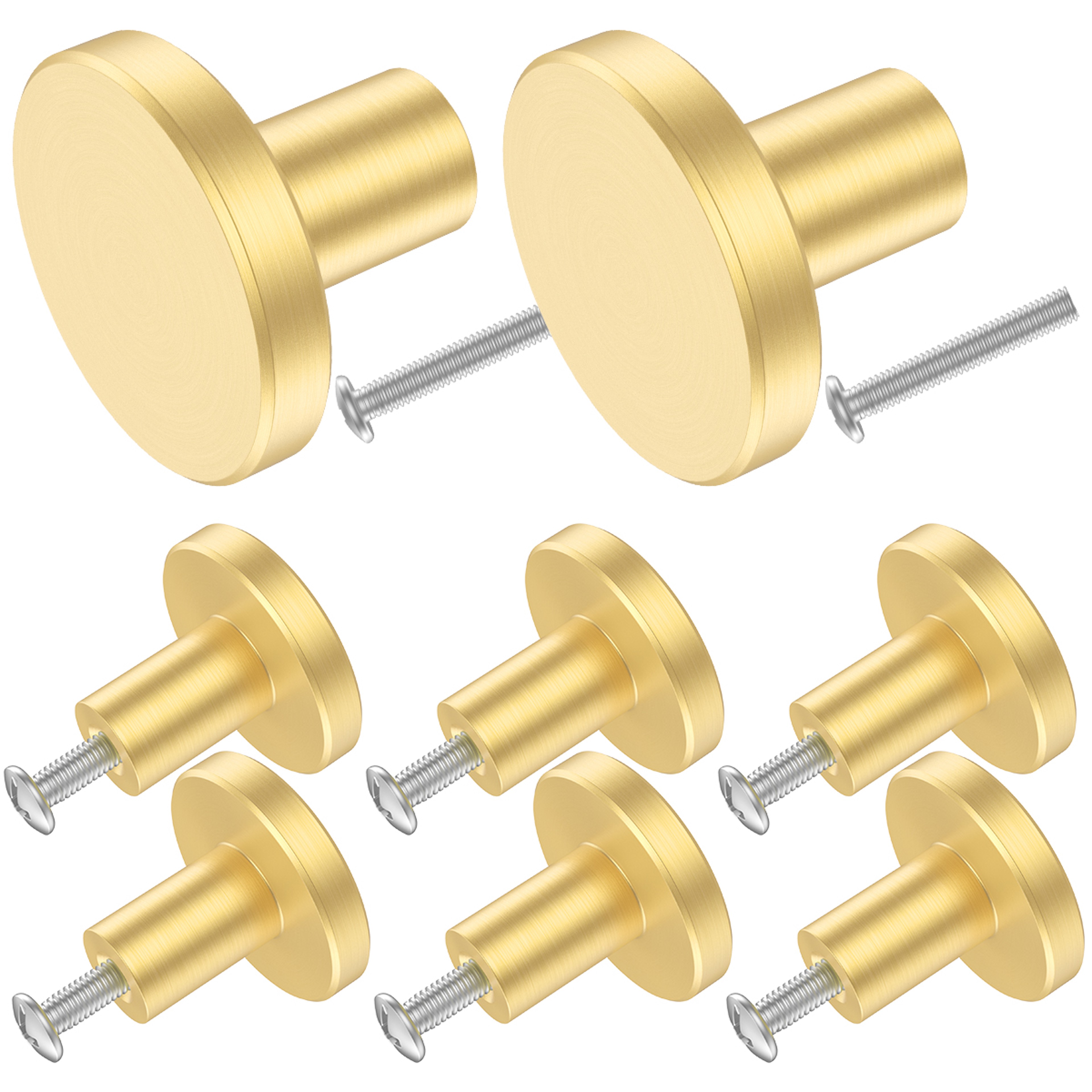 Solid Brass Drawer Knobs Antique Design Cupboard Door Knob Round Pure Copper Dresser Handle Knob 6