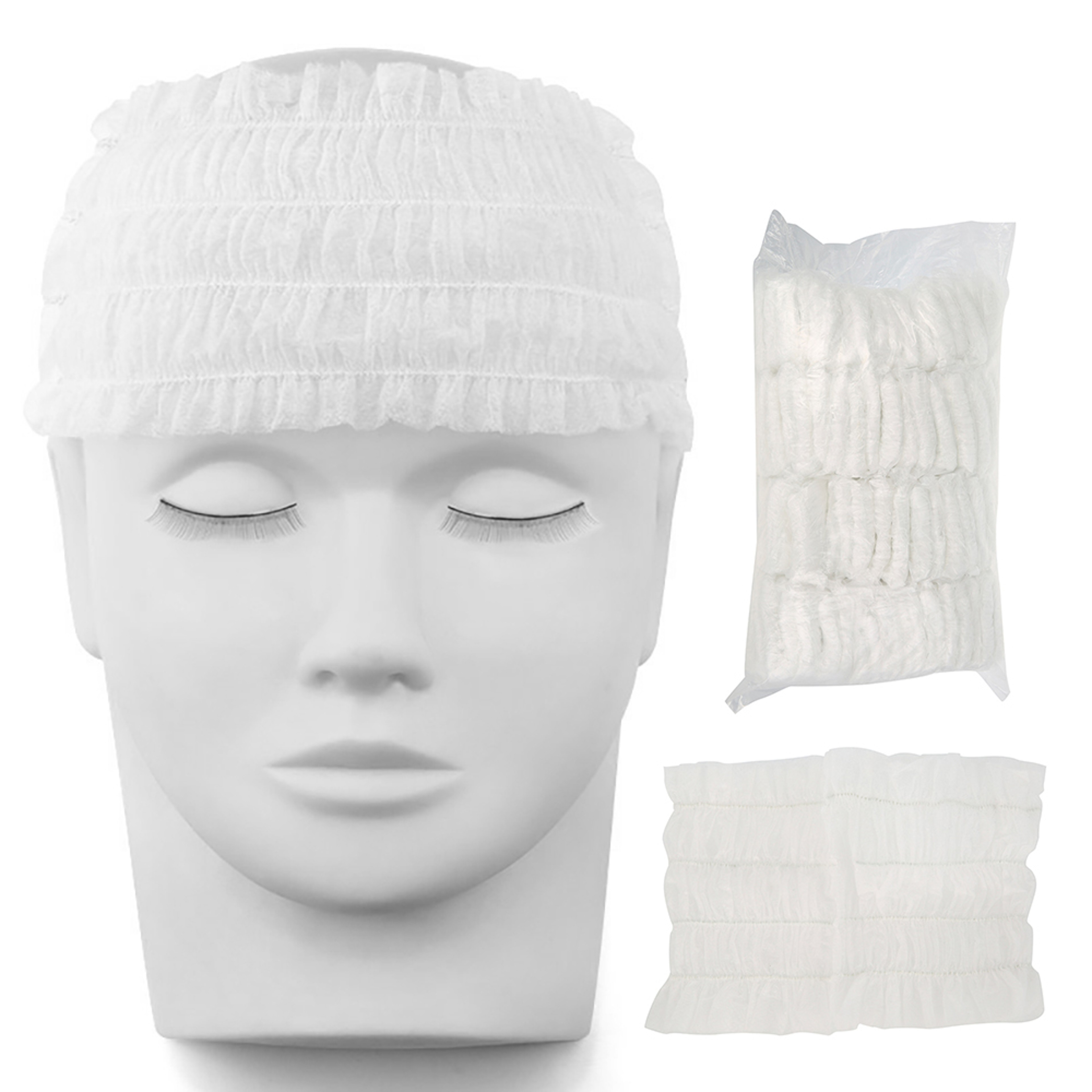 Disposable Headbands NonWoven Spa Salon Headbands Soft Stretch Hair Band Lightweight  Breathable Sk 1