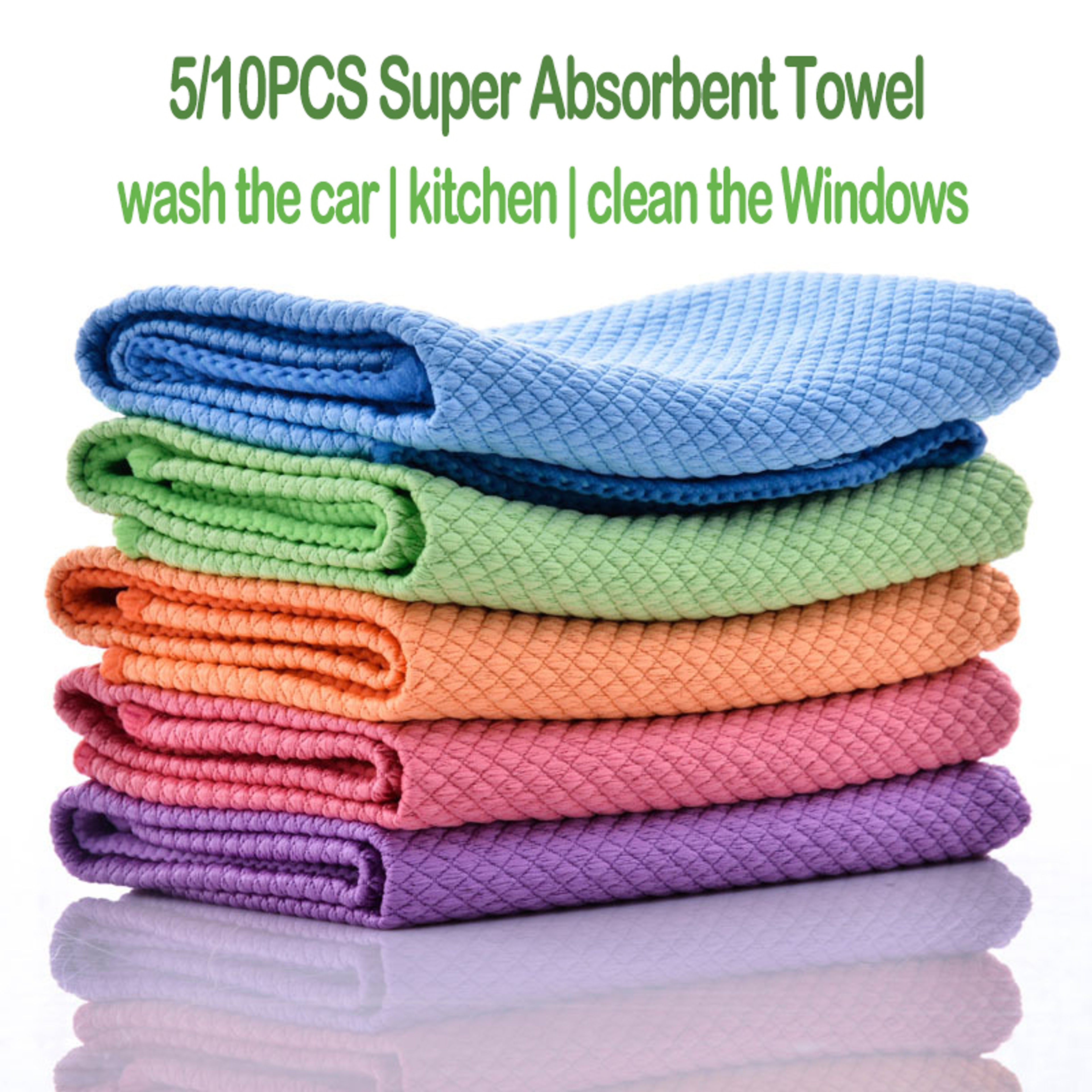 Dish Towels Fish Micro Fibre Scale Cleaning Cloth Reusable Kitchen Wipes Soft Dishcloths Lint Free  1
