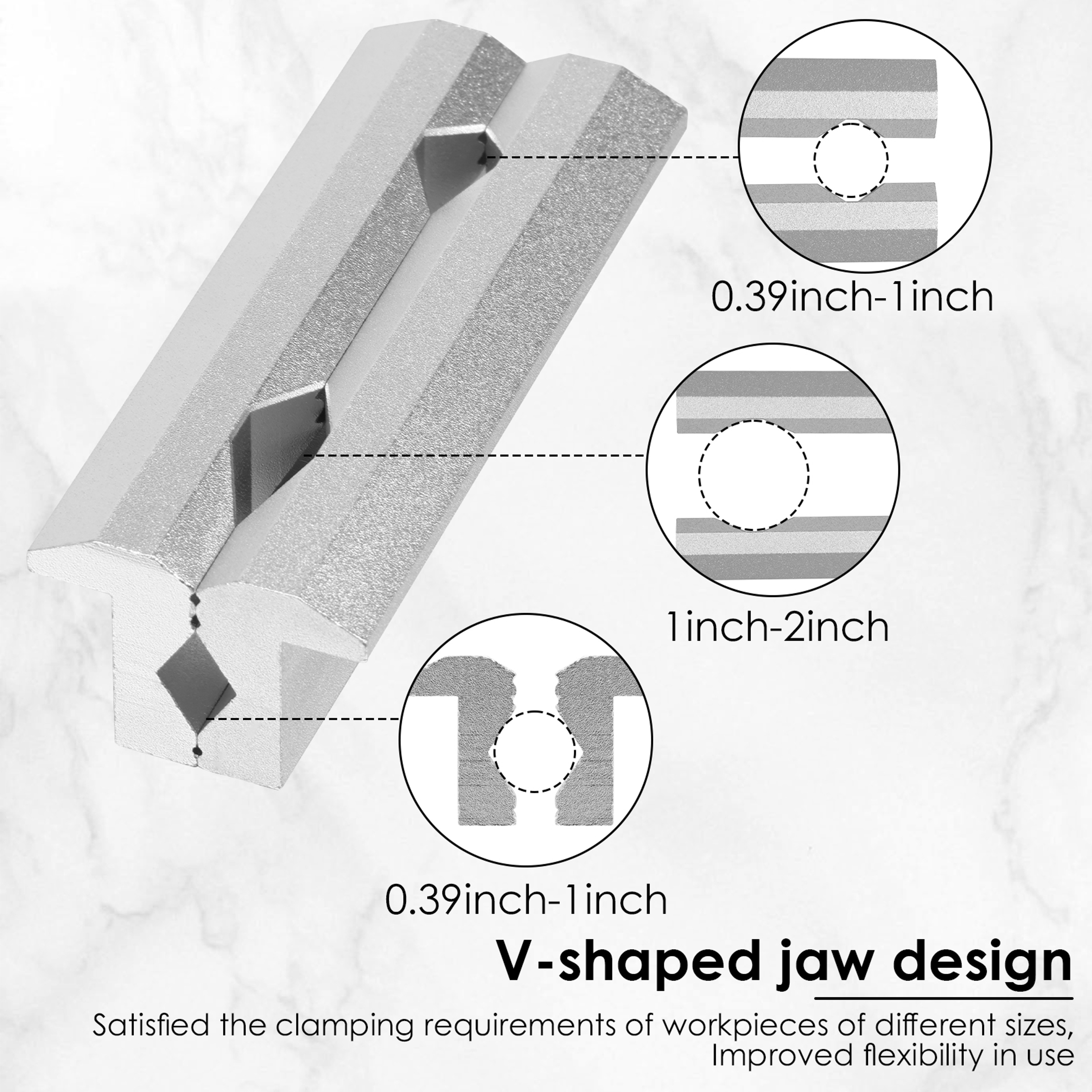 Type Vise Jaws Aluminium Alloy Fixture Magnetic Vice Jaws Multi Purpose Protectors For Plumbing DIY 2