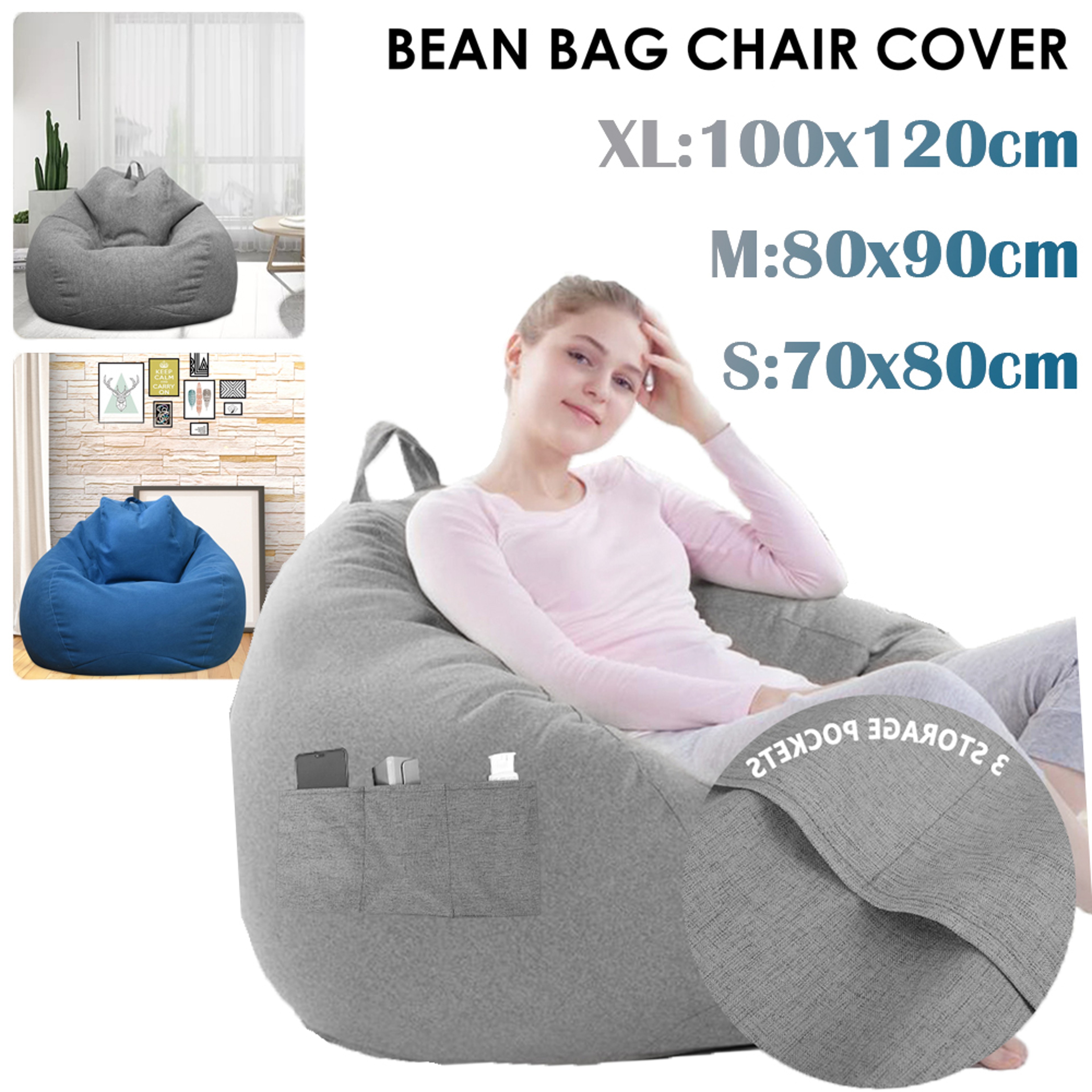 Large Sofas Cover Removable Lazy Sofa Comfortable Outdoor Lazy Seat Bag Couch Cover Tatami For Livi