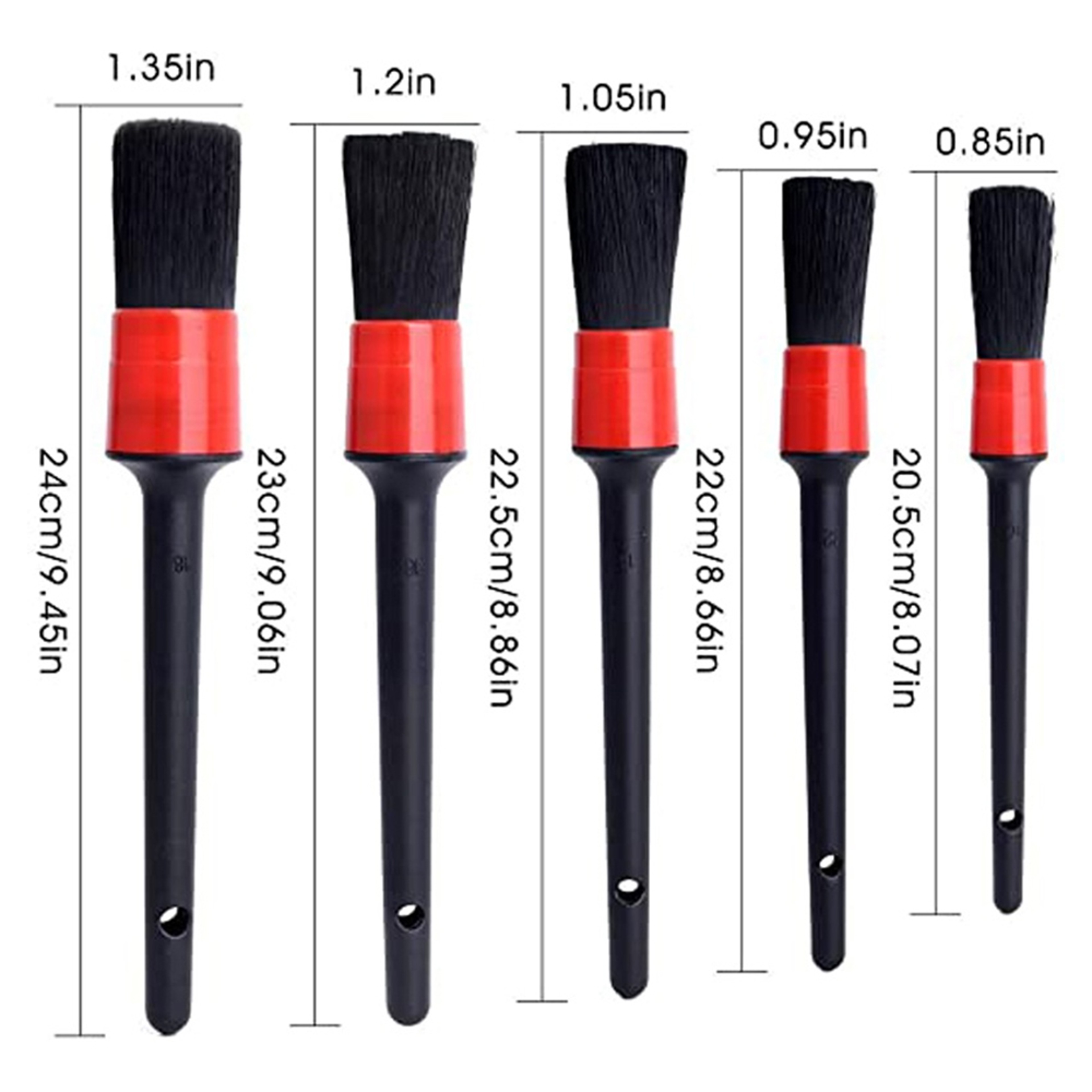 Cleaning Detailing Leather Air Vents Care, Dust Clean Brush Set for Car, Motorcycle Interior, Exterior Tools – view 6