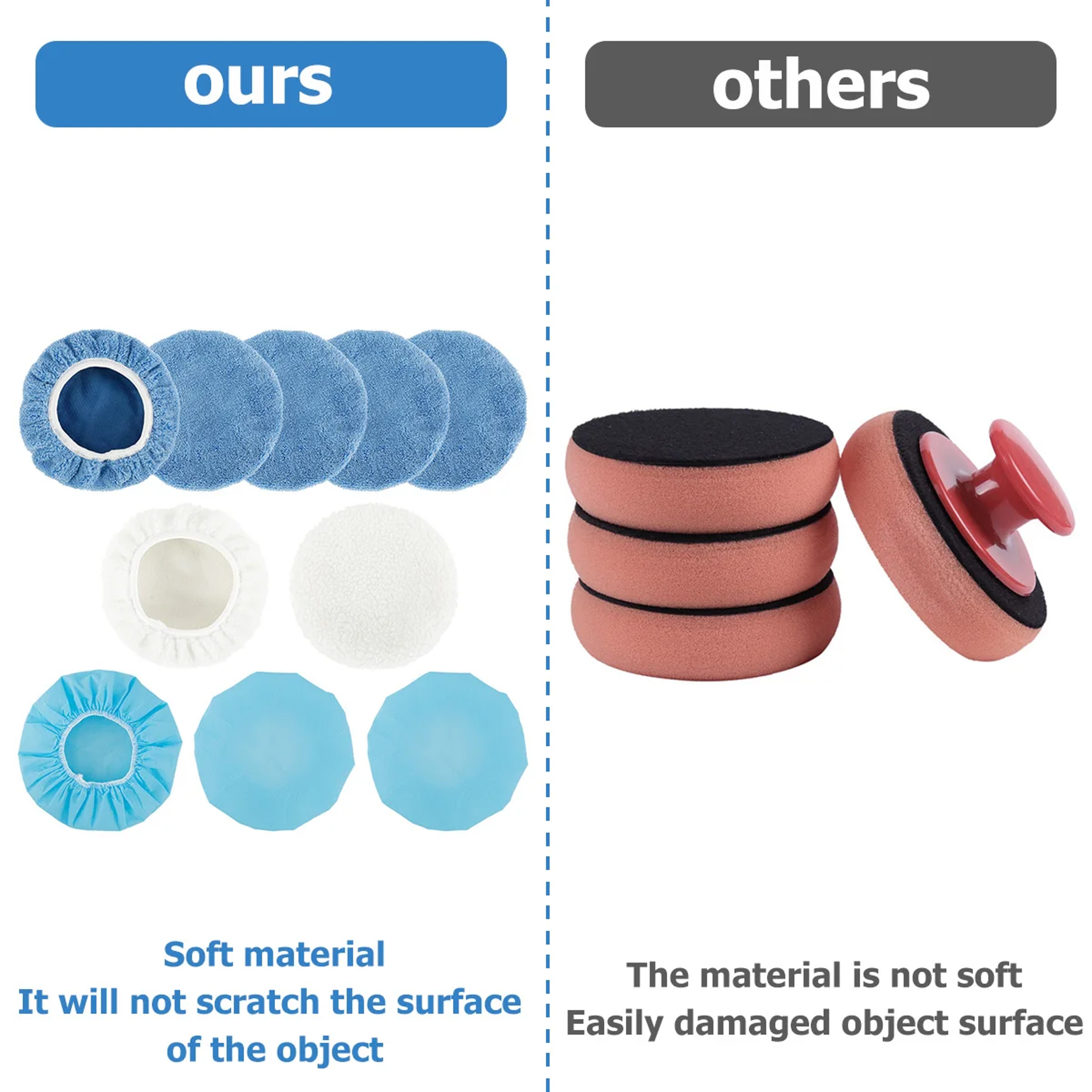 Polishing Pads Set Elastic Adjustable Antislip Polishing Bonnet Car Wax Cover Kit Buffing Pad For D 3