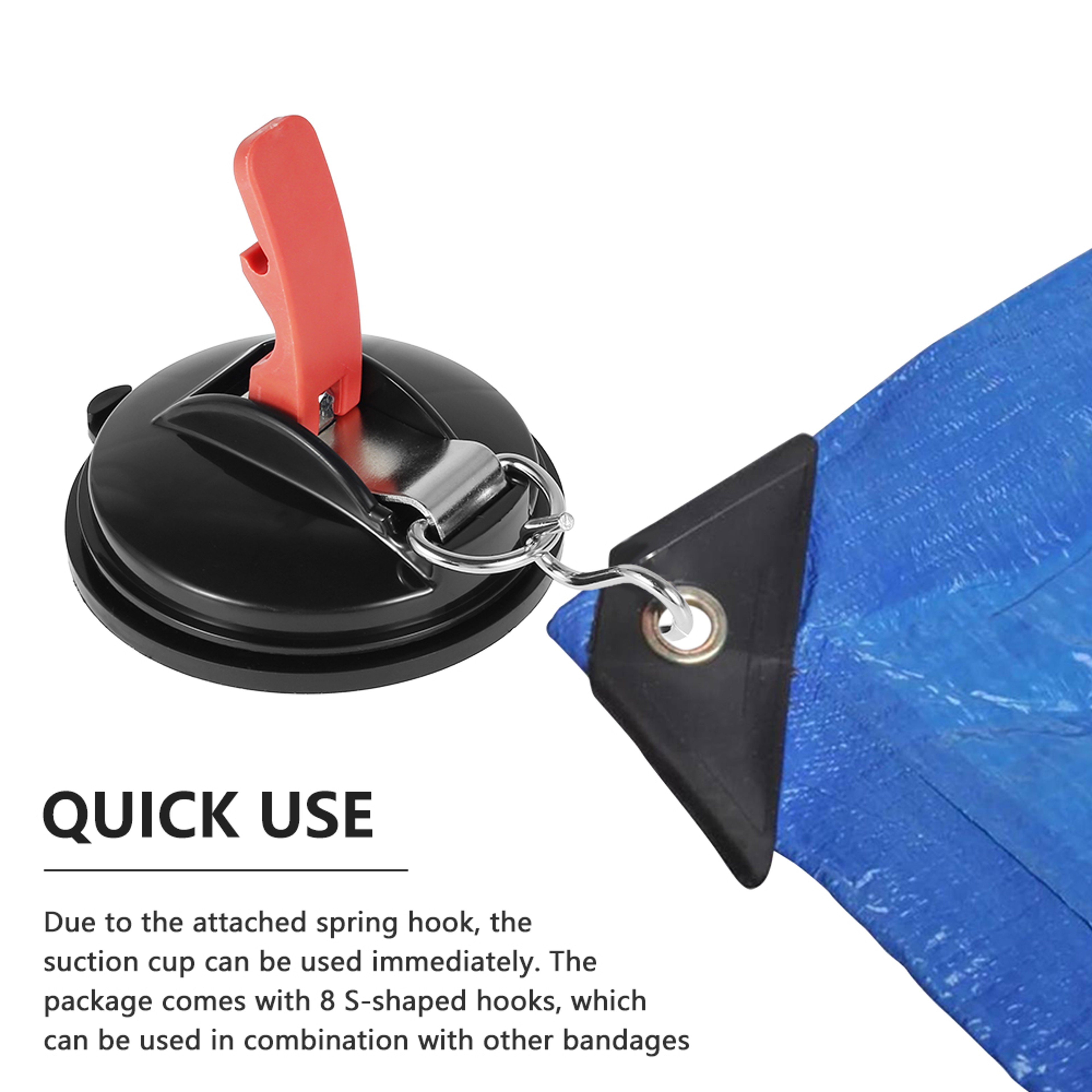 Multi Functional Heavy Duty Suction Cup Device Tie Tensioner Down For Luggage Tarps Tents Camping C 4