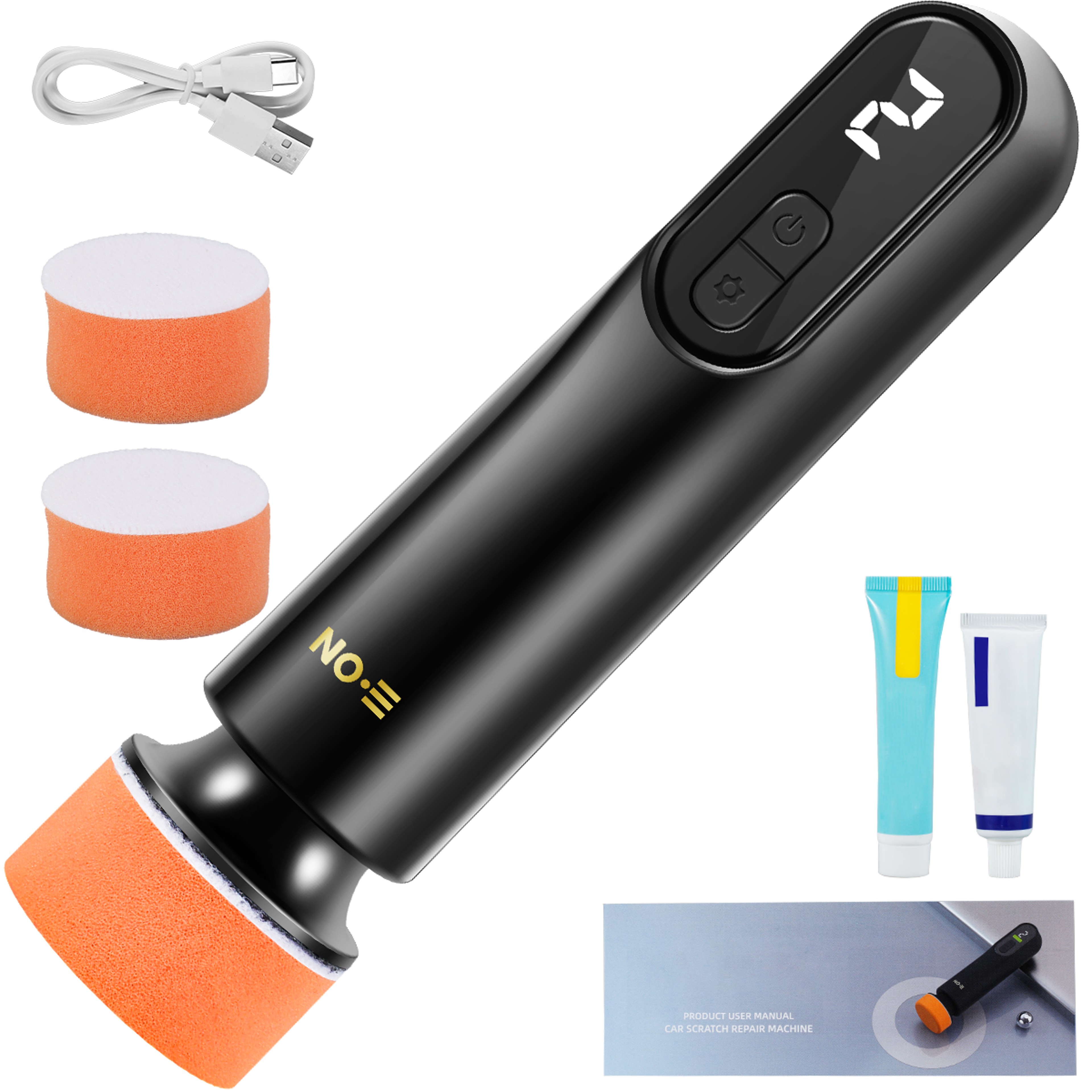 Car Polisher Machine Wireless Electric Polishing Wax Tool Adjustable Speed LED Display Auto Polish  7