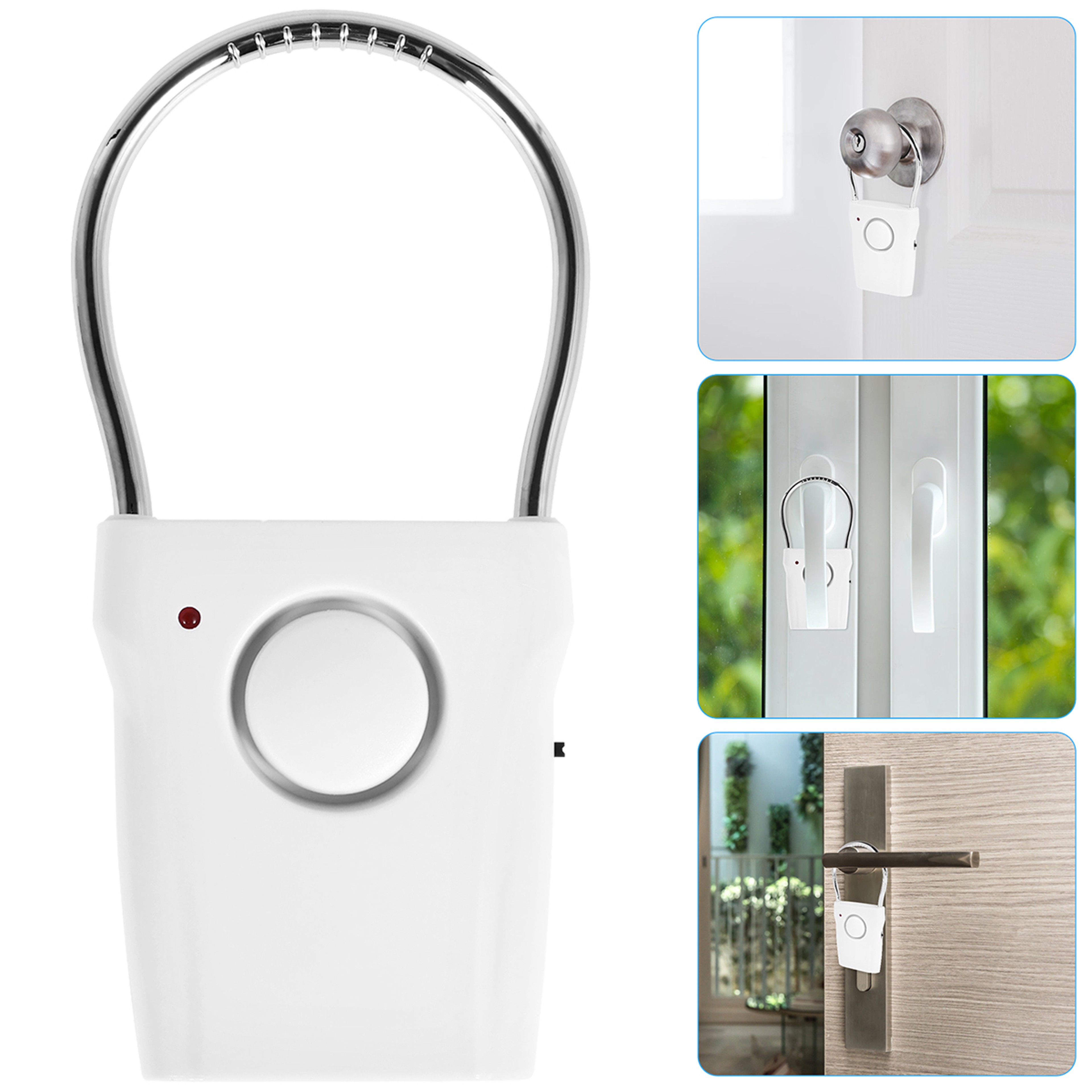 Smart Door Handle Alarm, Door Security Alarm with Adjustable Settings, Portable Window Alarm for Travel – view 1