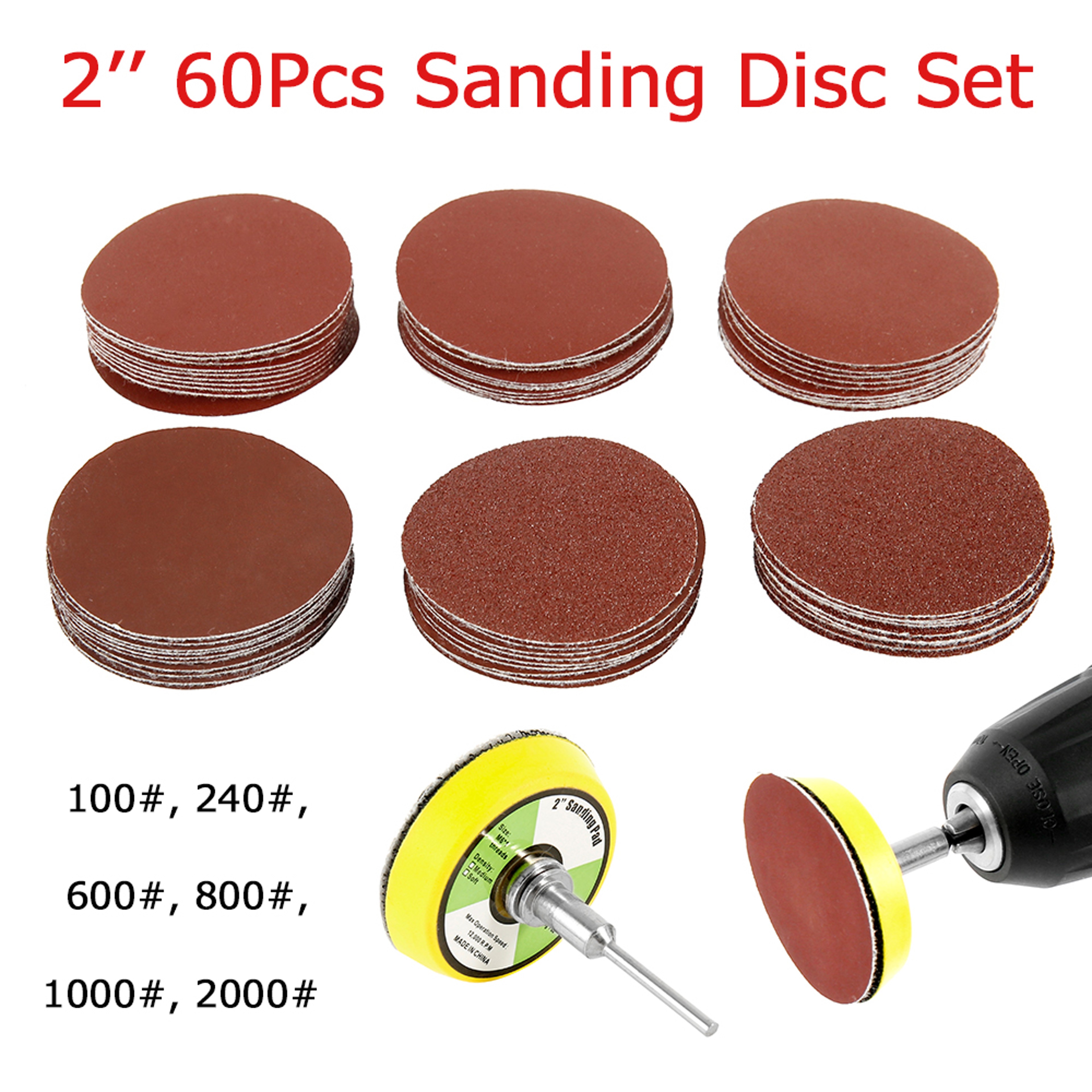 Polishing Pad Alumina Sanding Grit Drill Grinder Rotary Tools Accessories Sanding Paper Disc Pads Q 2