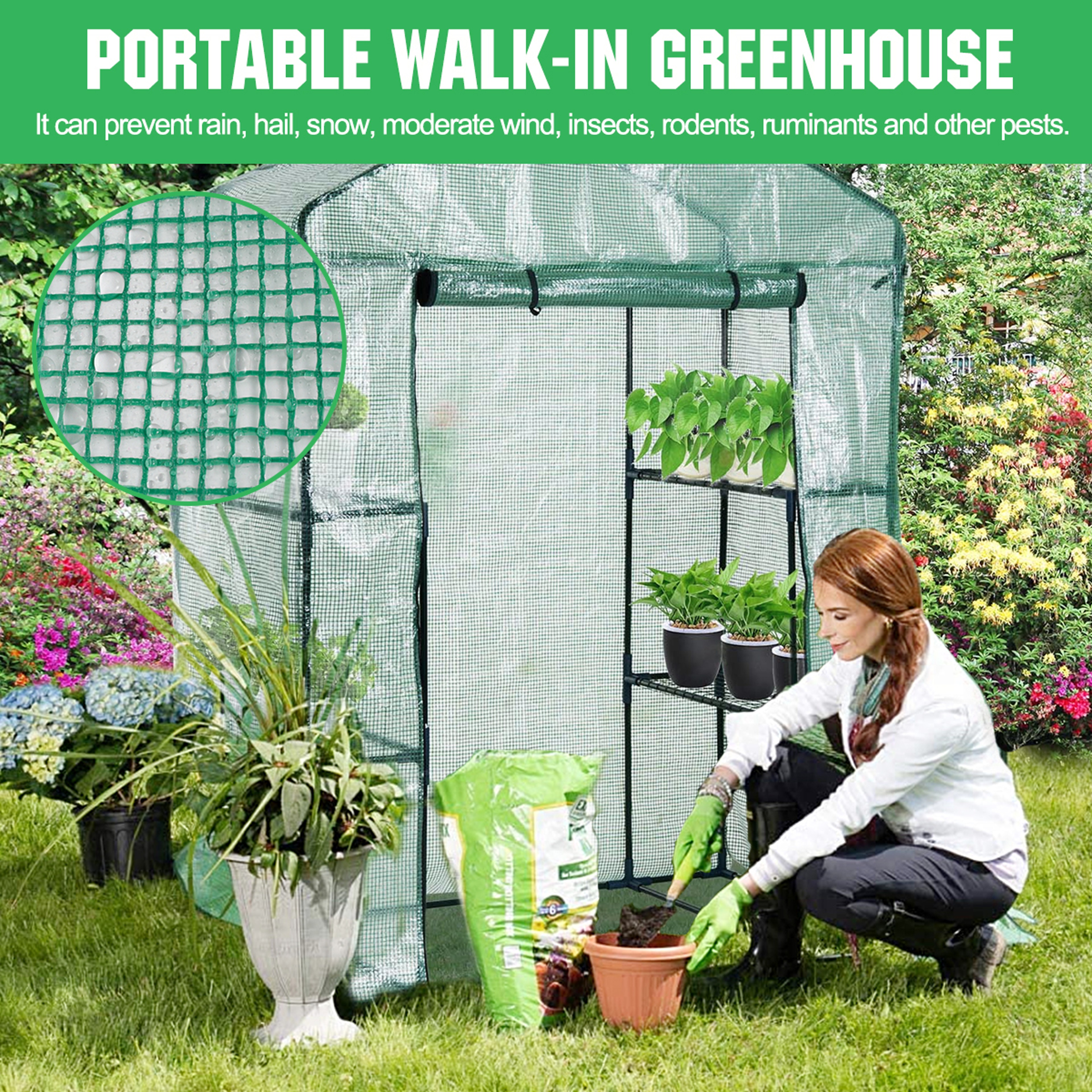 PVC Tarpaulin Garden Plant Shed Waterproof Awning Wind Proof Rainproof Cloth For Balcony Windows Ke 1