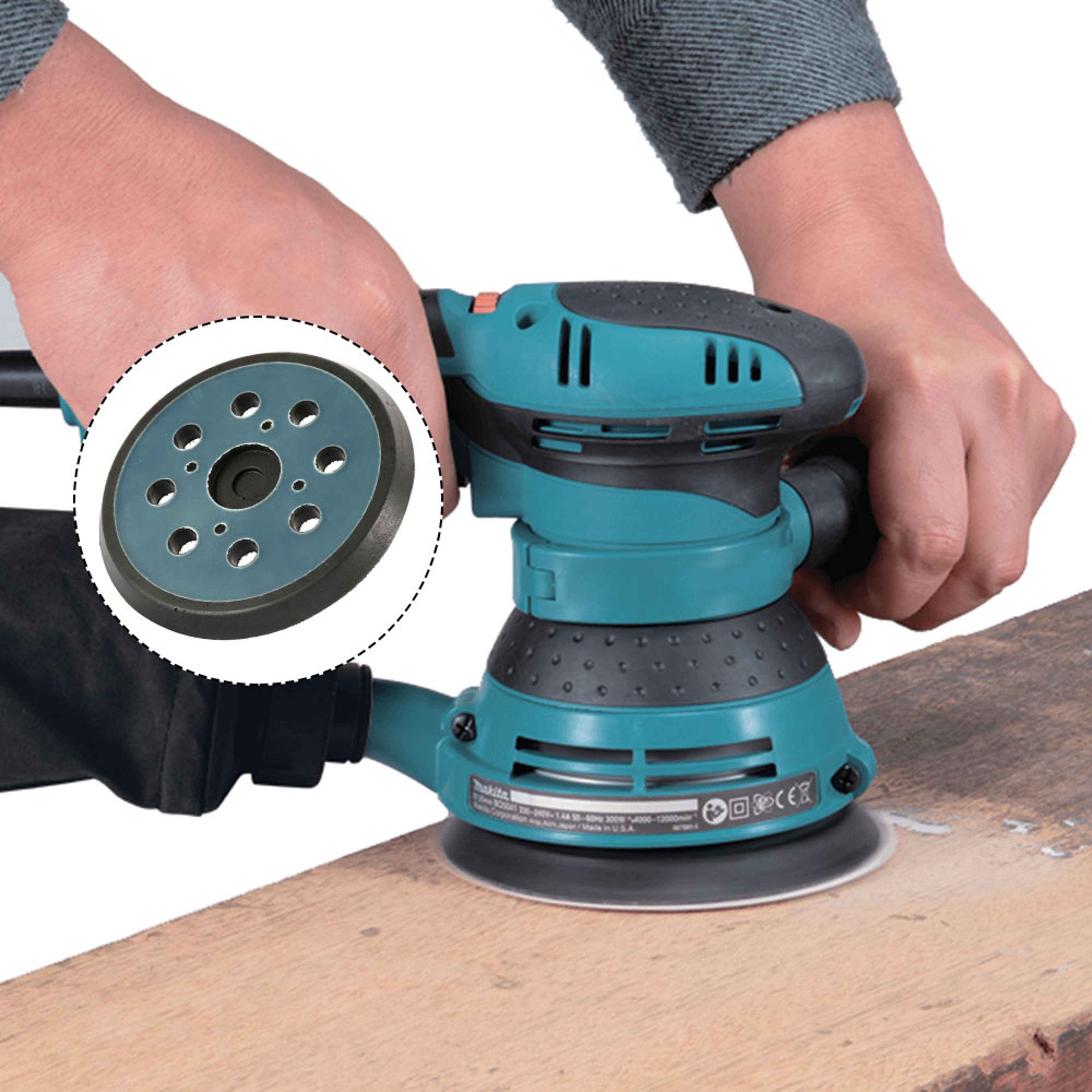 Sanding Backing Pad for Electric Tools, 5 Inch Polishing Machine Disk, 8 Holes Hook Loop Sander Pad – view 1
