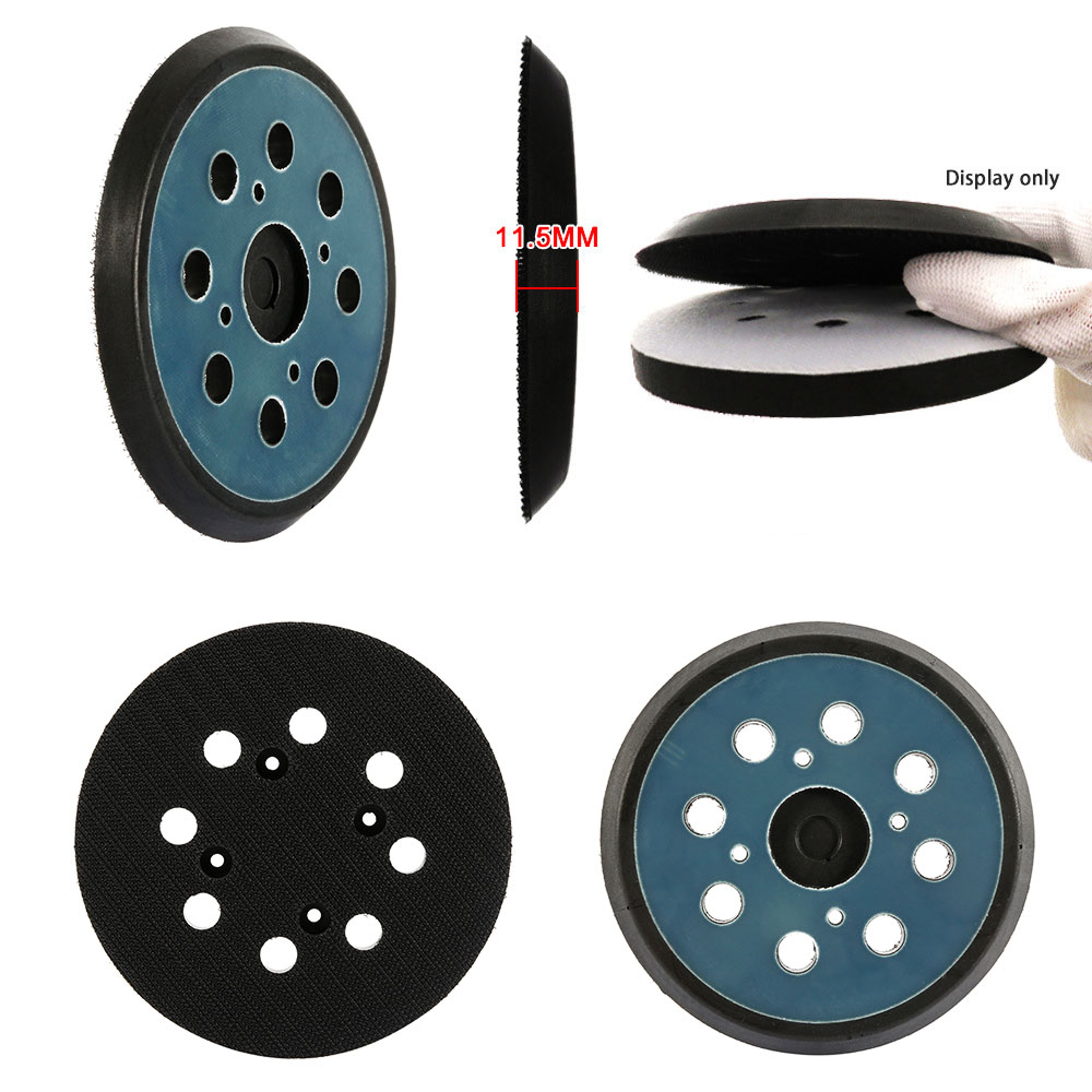 Sanding Backing Pad for Electric Tools, 5 Inch Polishing Machine Disk, 8 Holes Hook Loop Sander Pad – view 4