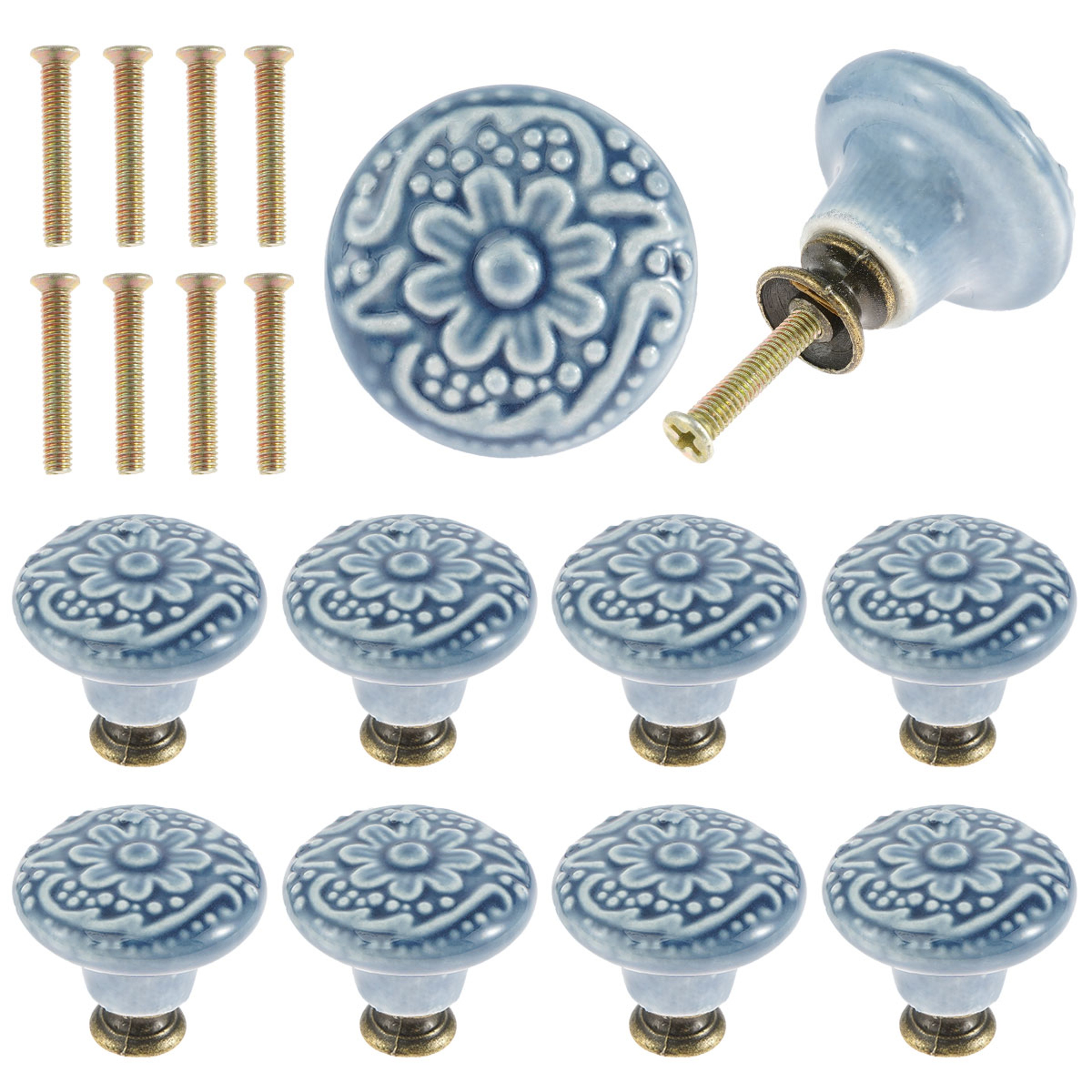 Vintage Ceramic Door Knobs Round Cabinet Knobs Drawer Pull Handles For Closet Cupboard Wardrobe Dre 6