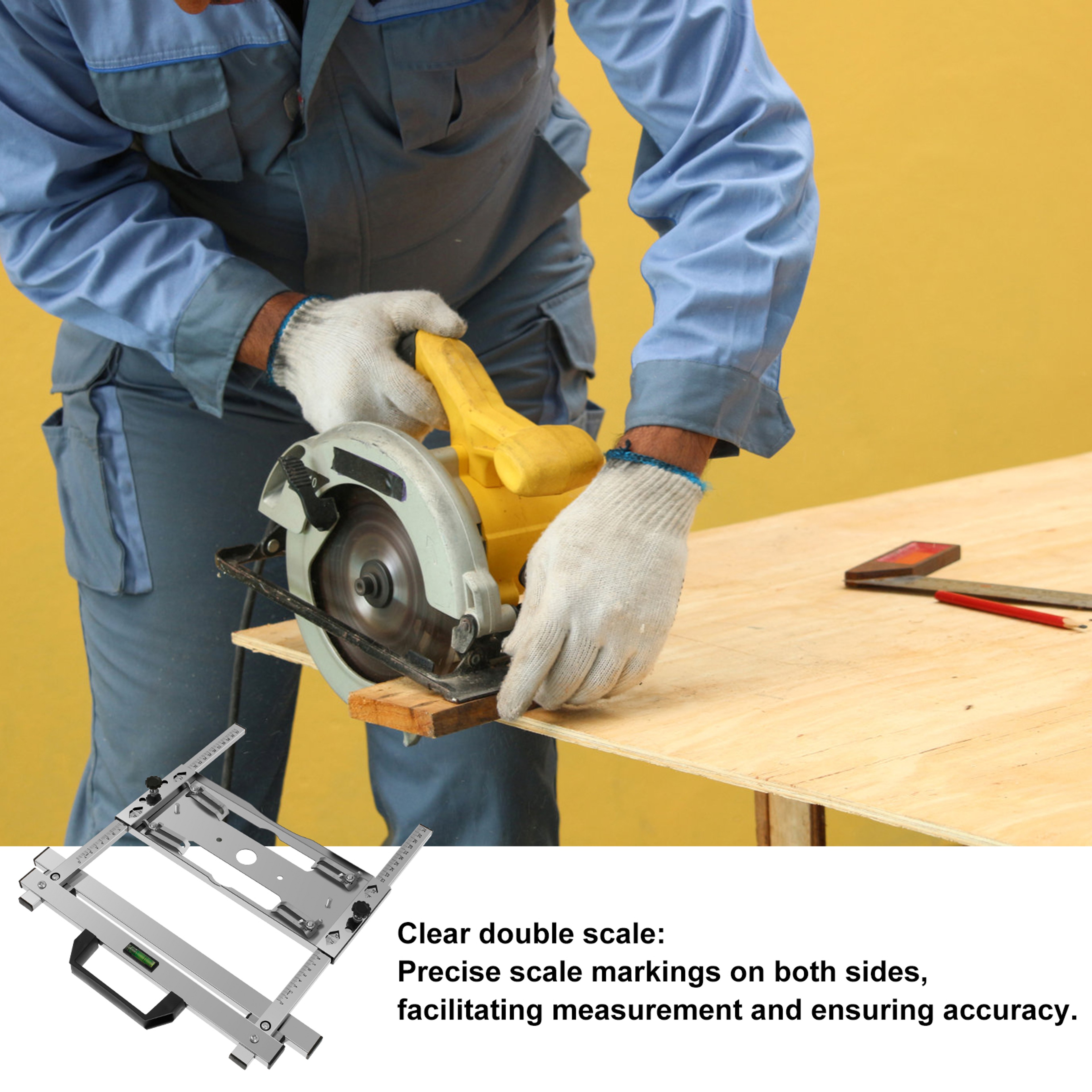Electricity Woodworking Cutting Machine Edge Guide Adjustable Board Circular Saw Holder Cutting Rai 2