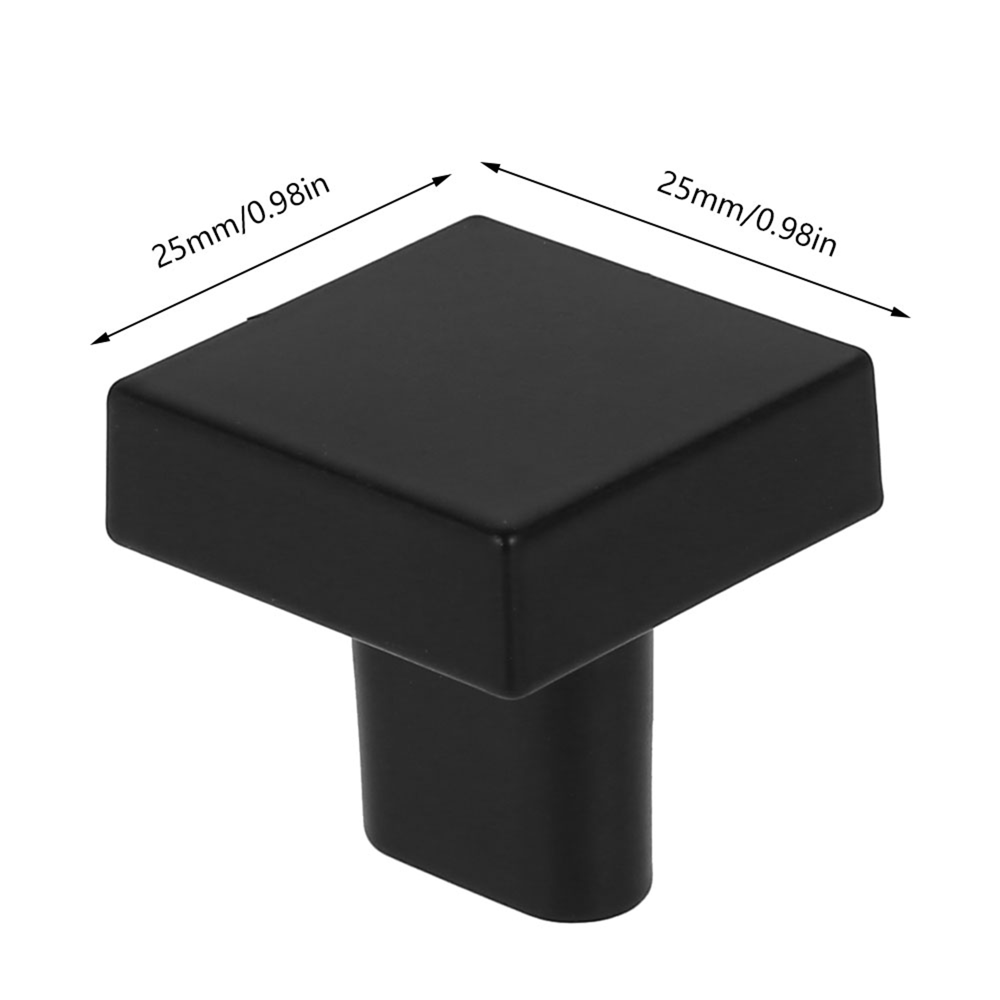Zinc Alloy Cupboard Drawer Handle Square Single Hole Pull Easy Install For Cabinet Door Wardrobe Ha 5
