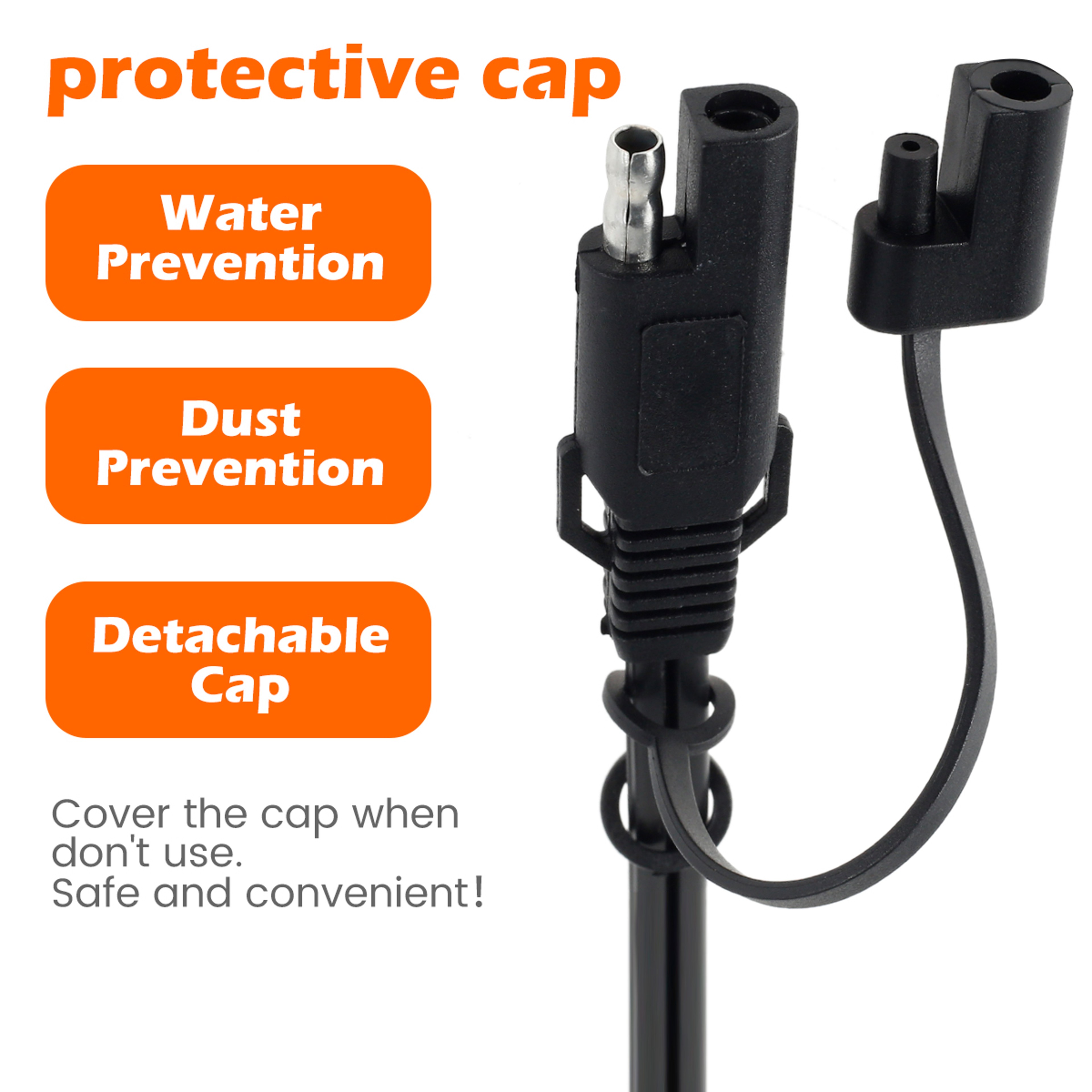 Quick Release Cable Fuse Terminal O Connector Moto Battery Charger Extension Terminal Wire 3