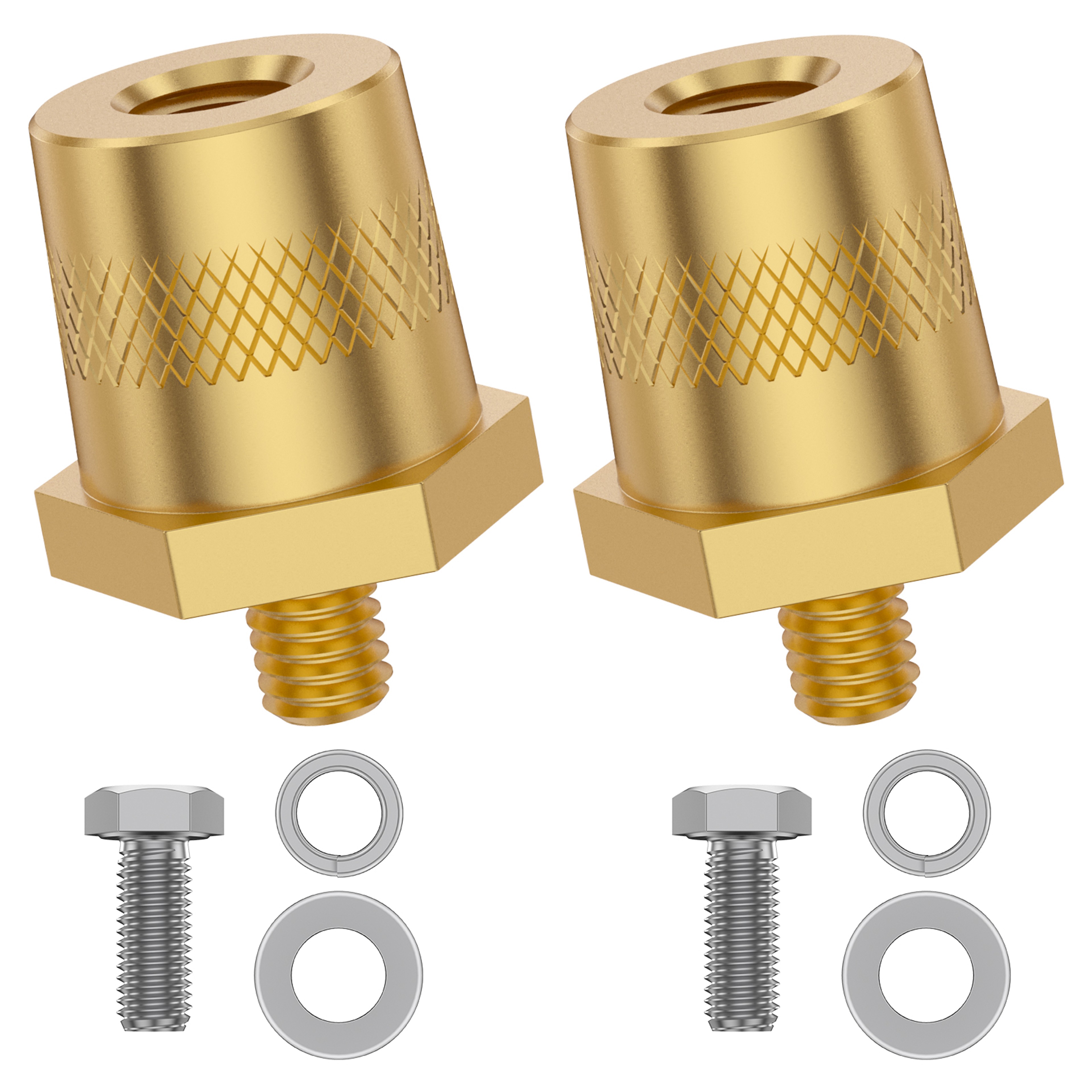 Battery Pole Adaptor for Car, Brass Battery Terminal Connector, Thread Installation Battery Tone Post Adaptor Kit – view 7