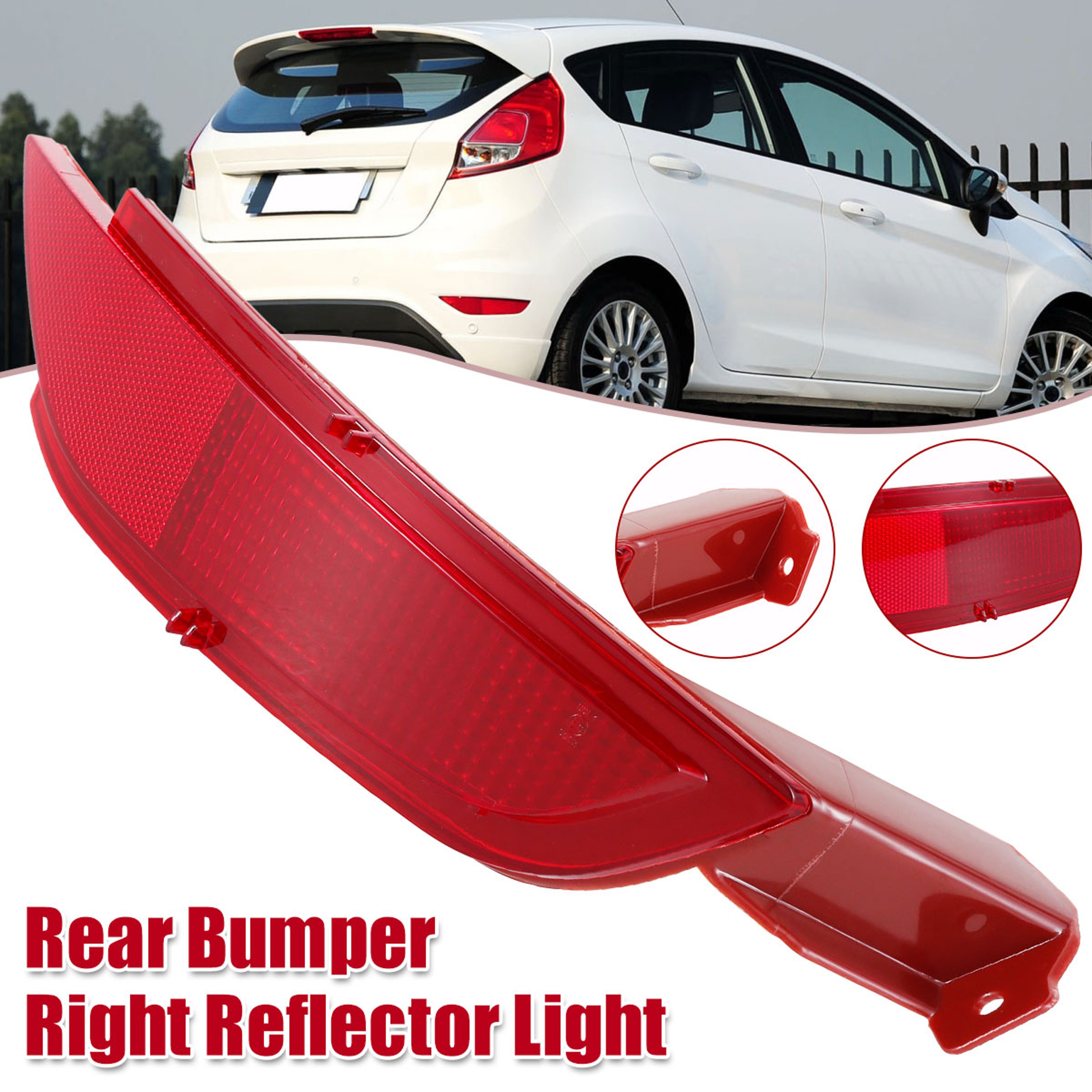 Car Rear Bumper Right Reflector Light Cover Right Rear Bumper Tail Fog Light Compatible With Ford F 3