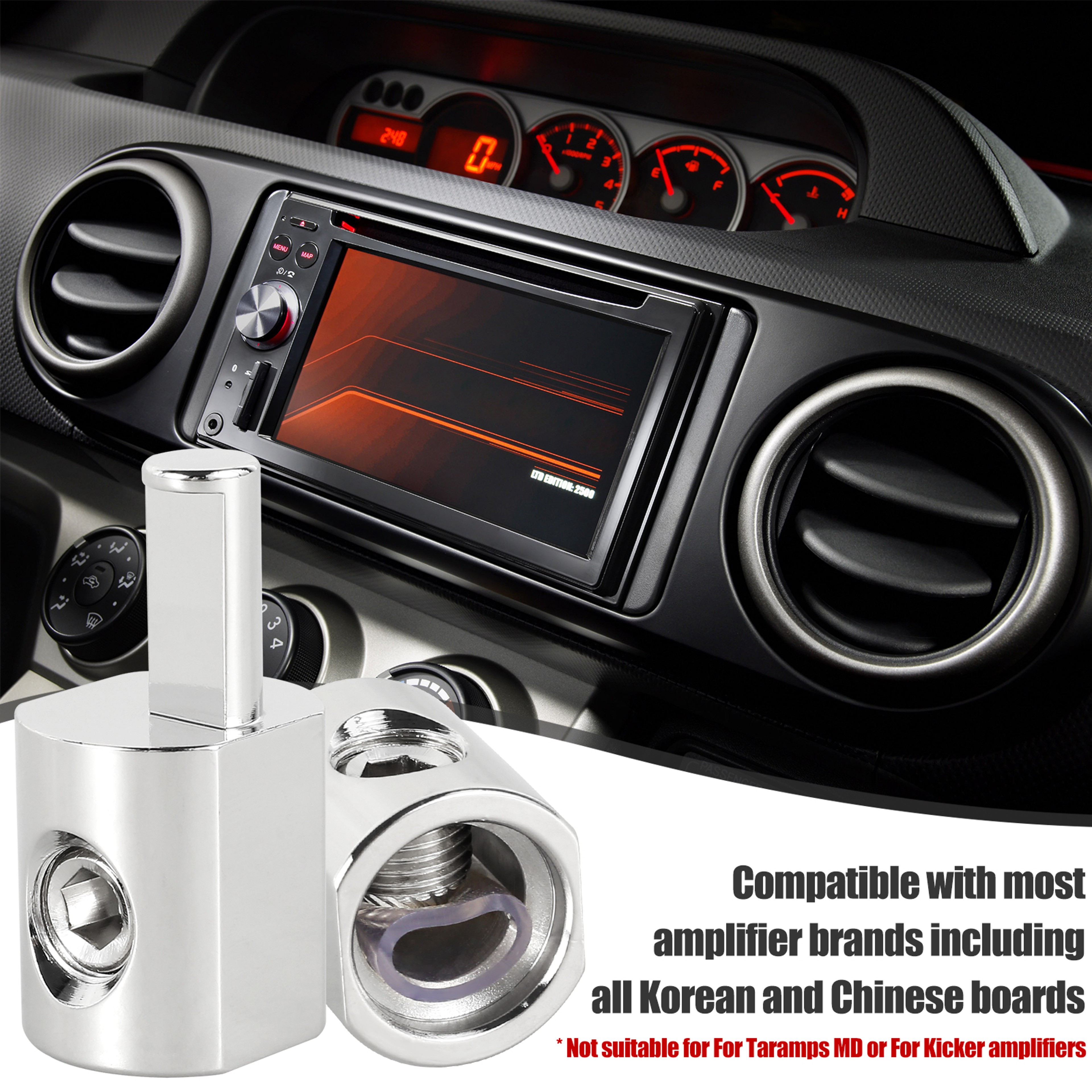 Car Audio Gauge Power Ground Wire, Modified Power Amplifier Pure Copper Terminal, Power Supply for Car Audio Amp – view 4