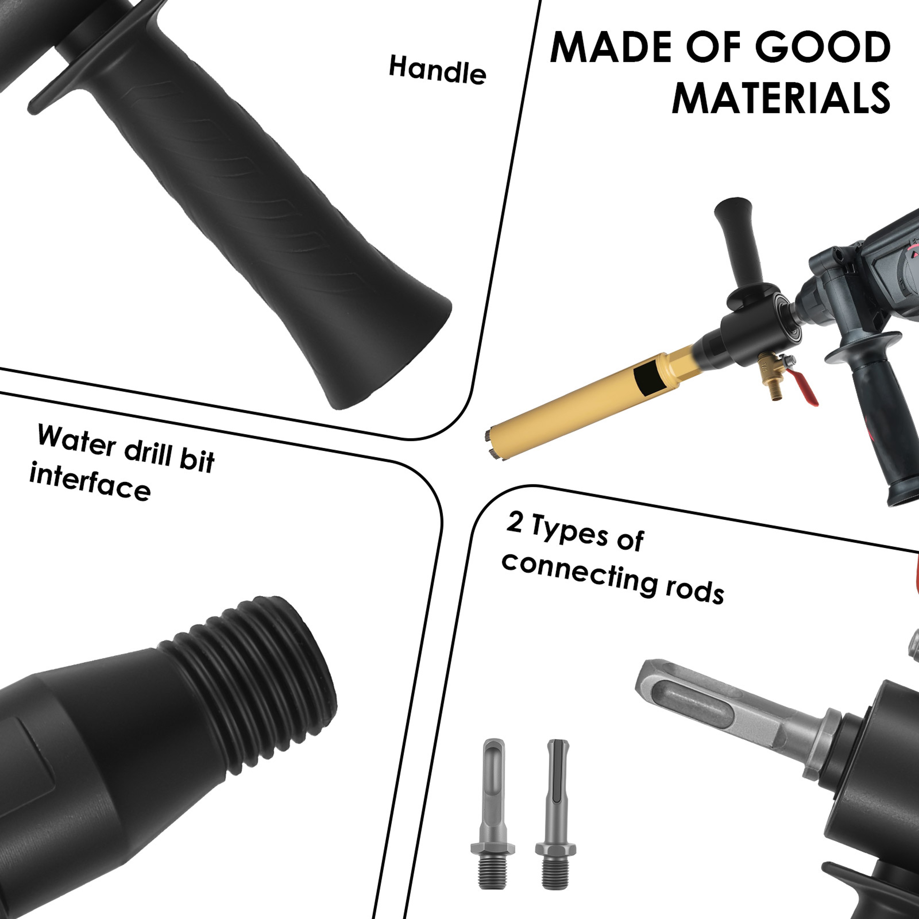 Electric Hammer Into Water Drill Turn Water Drill Water Male To SDS Max Drill Adapter Connecting Ro 4