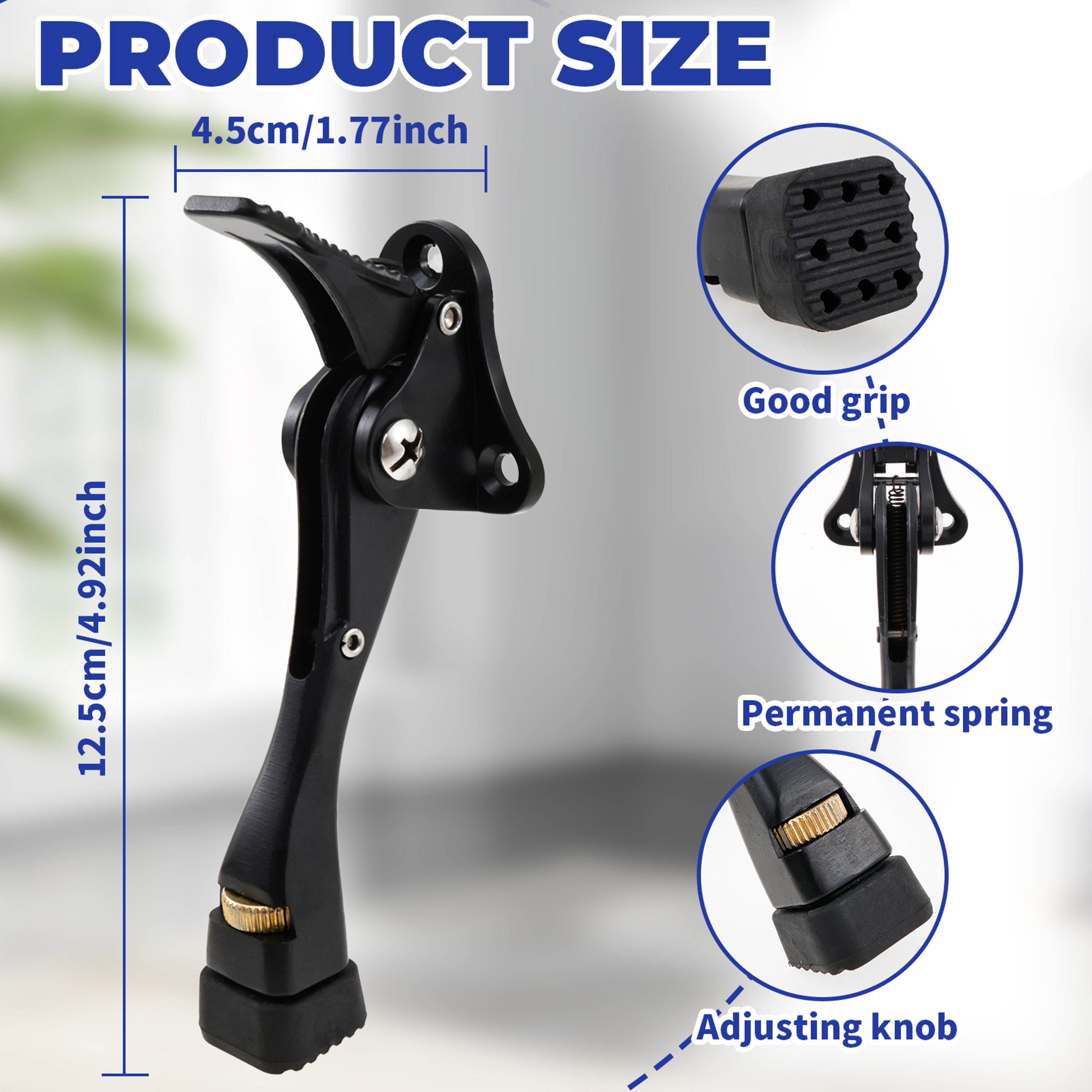 Kick Down Door Stopper One Touch Pedal Adjustable Doorstop Height Adjustable For Apartment Garage A 6