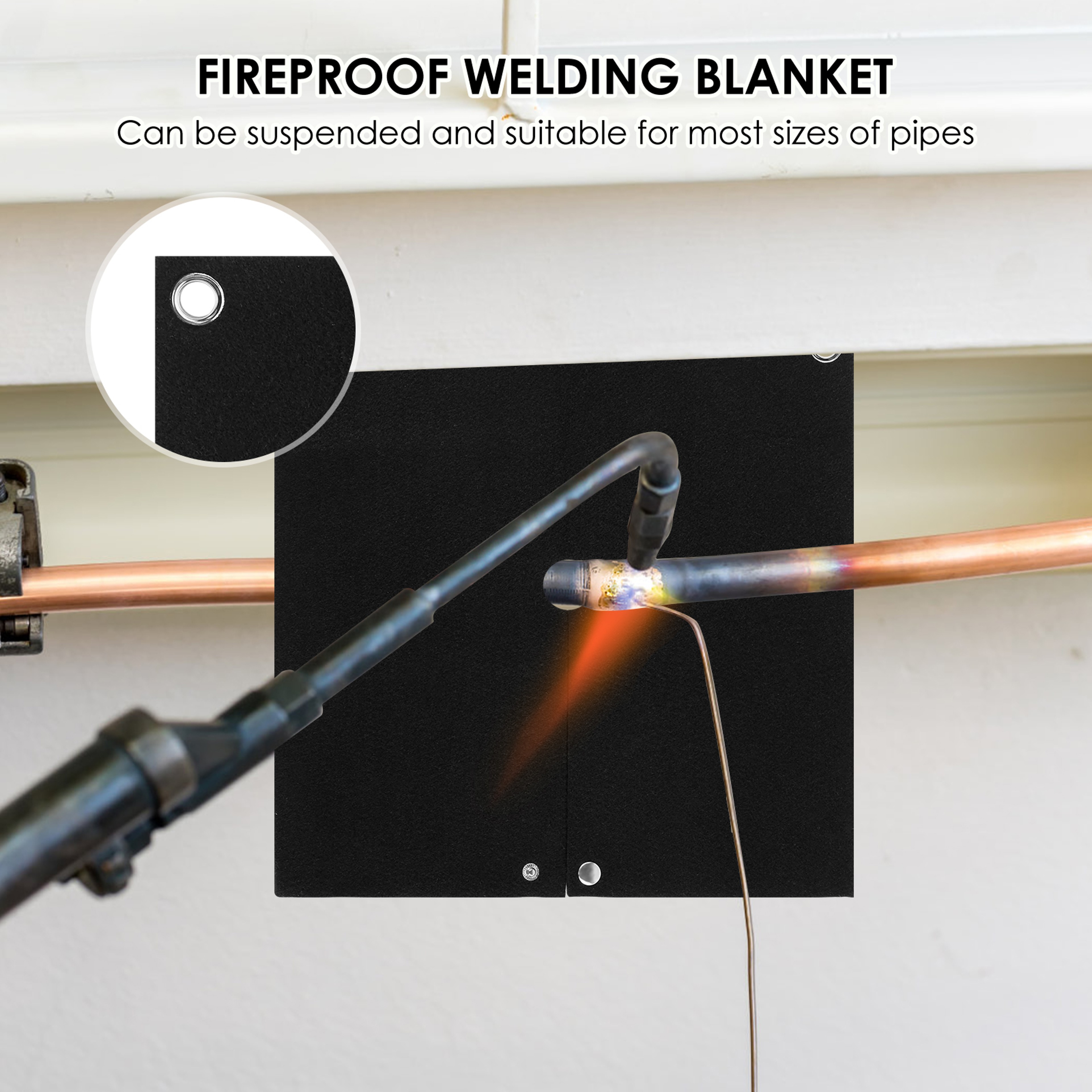 Fireproof Welding Protective Blanket High Temp Insulation Carbon Felt Blankets For Metal Working 2