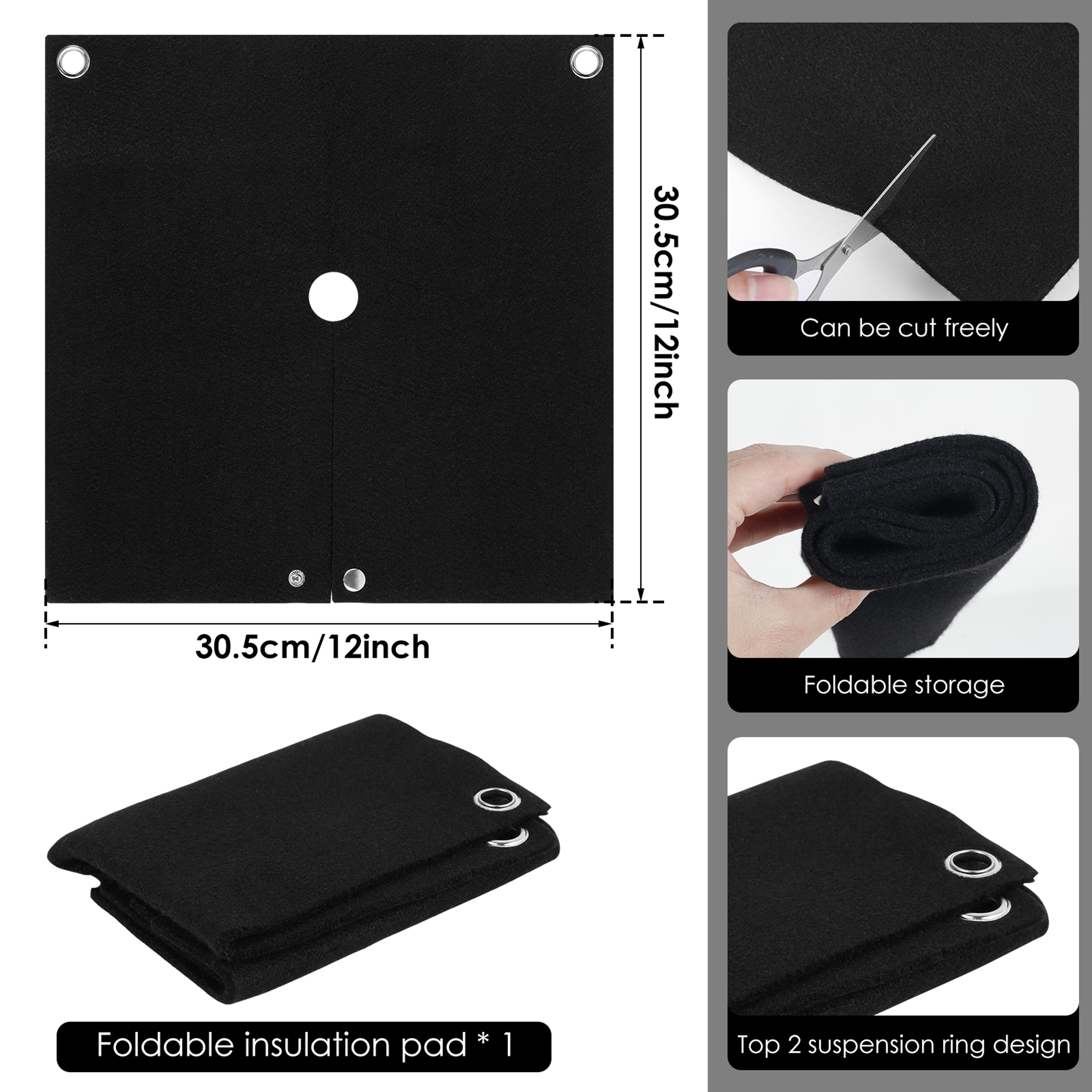 Fireproof Welding Protective Blanket High Temp Insulation Carbon Felt Blankets For Metal Working 6