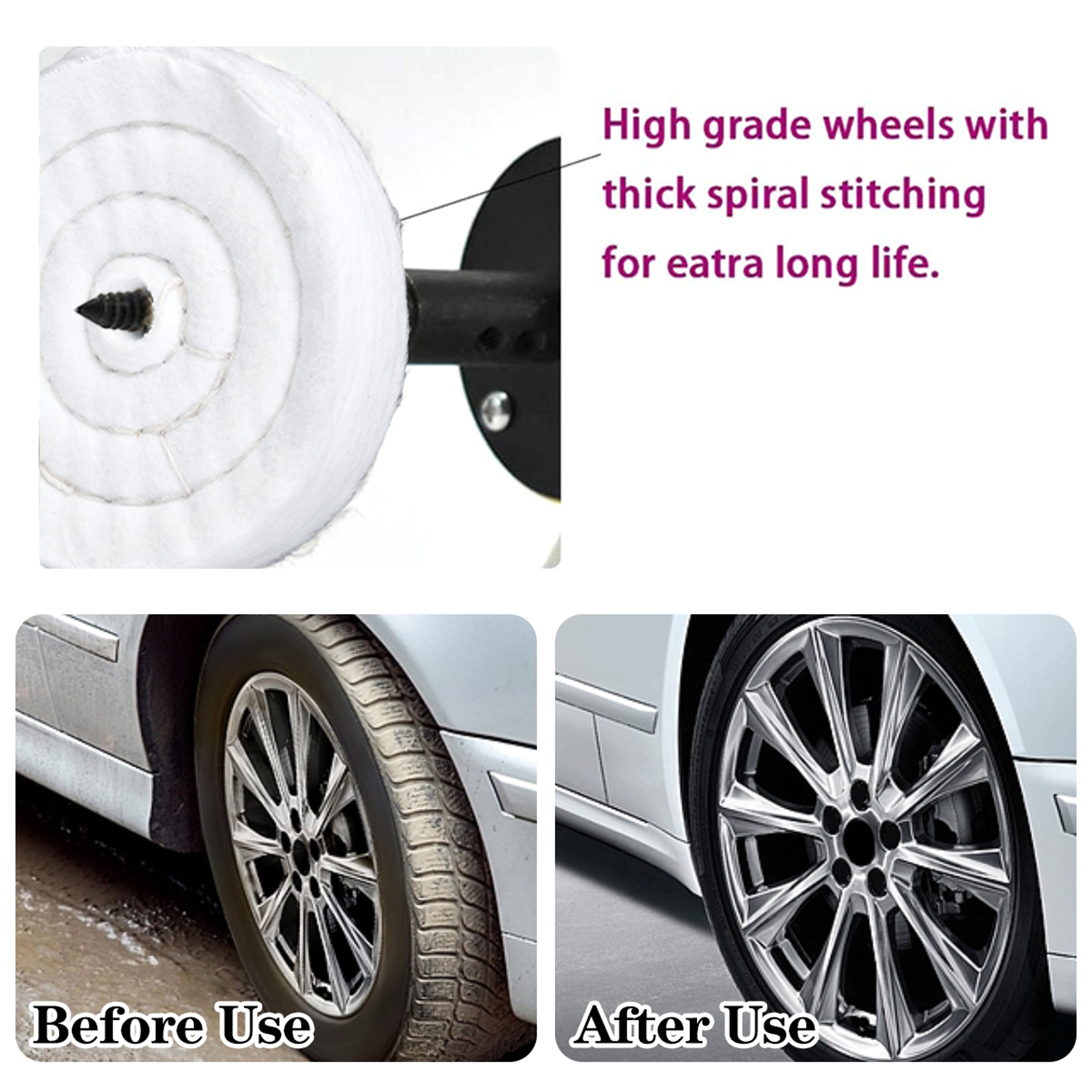 Polishing Wheel, Wear Resistant Cloth Buffing Wheel for Jewellery, Mirror Polish Pad for Grinder Power Tool Accessories – view 5