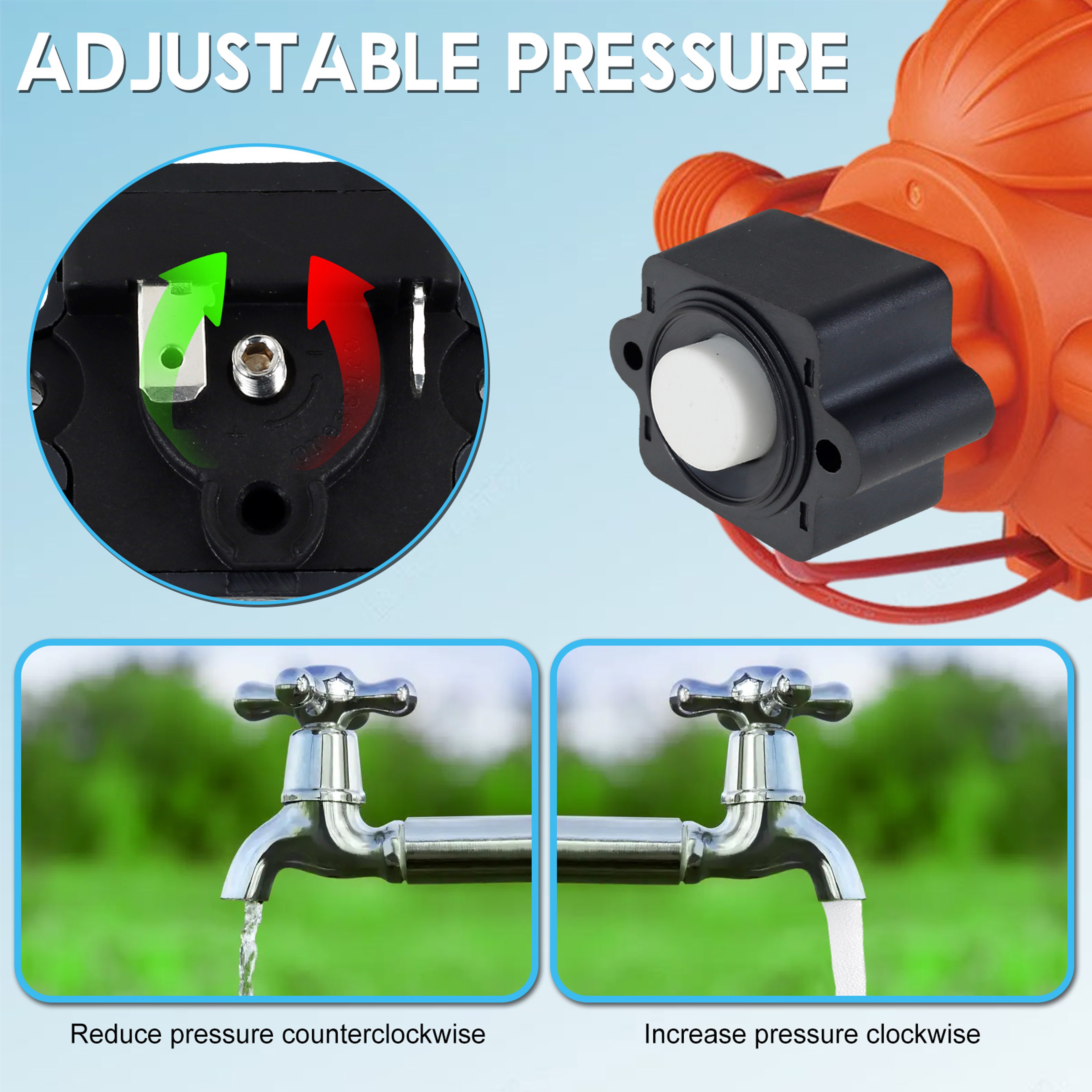 Diaphragm Pump Pressure Switch Kit, Waterproof Pump Switch Assembly, Compatible with Most Brands – view 6