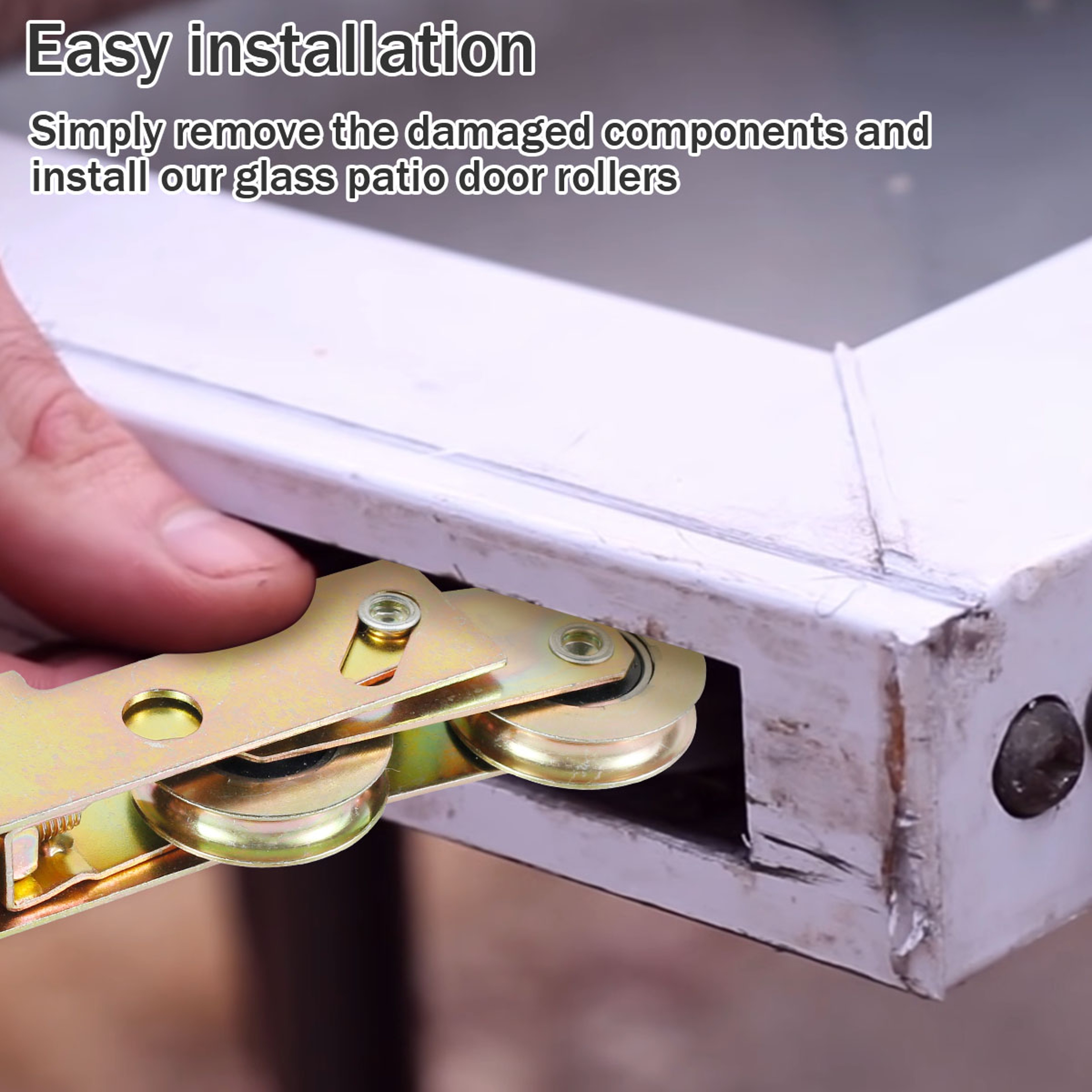 Double Wheel Sliding Patio Door Rollers Sturdy Sliding Door Tandem Roller Assembly Kit With Ball Be 1