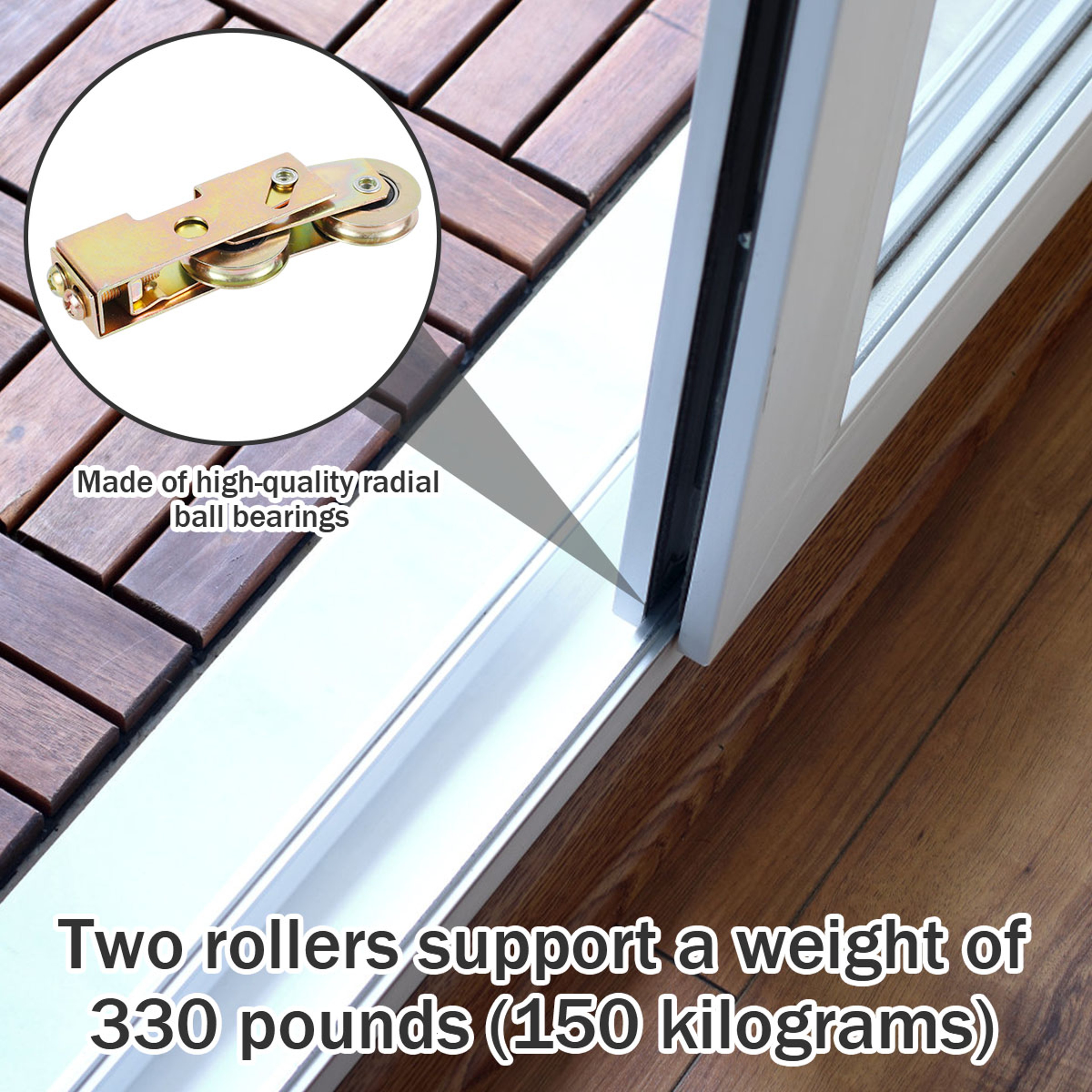 Double Wheel Sliding Patio Door Rollers Sturdy Sliding Door Tandem Roller Assembly Kit With Ball Be 2
