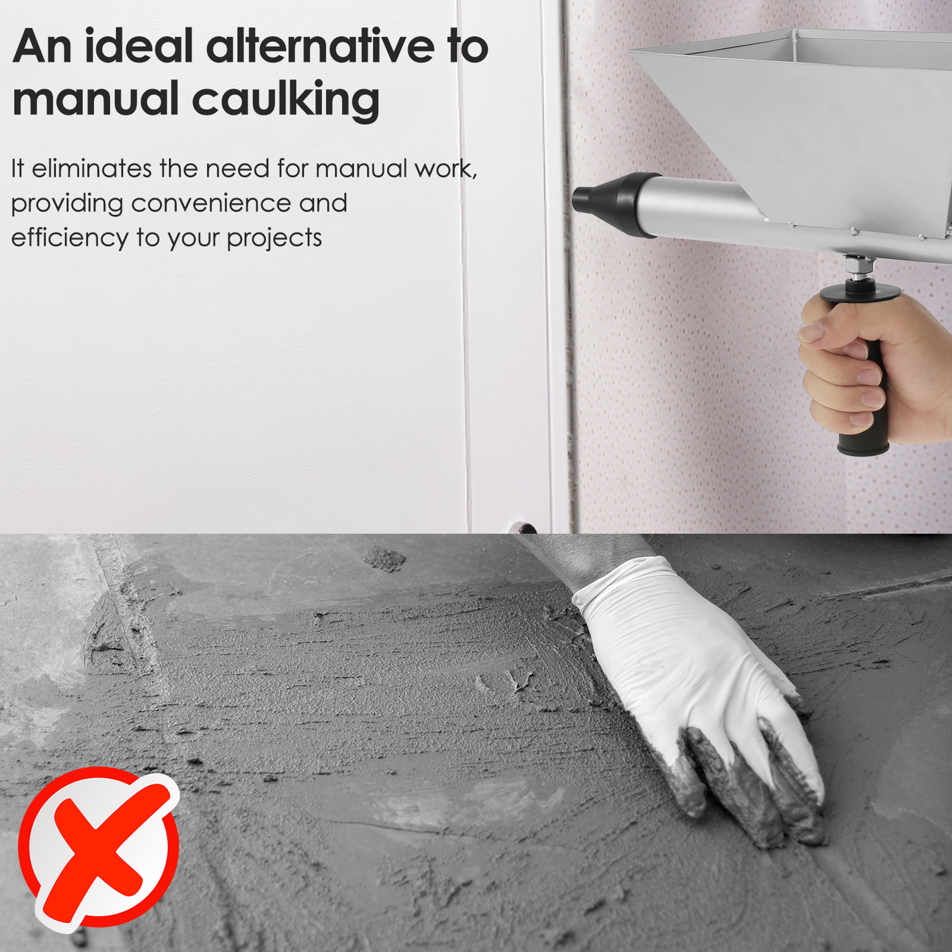 Electric Mortar Grouting Machine Attachment Sturdy Steel Cement Grout Caulking Machine For Doors An 3