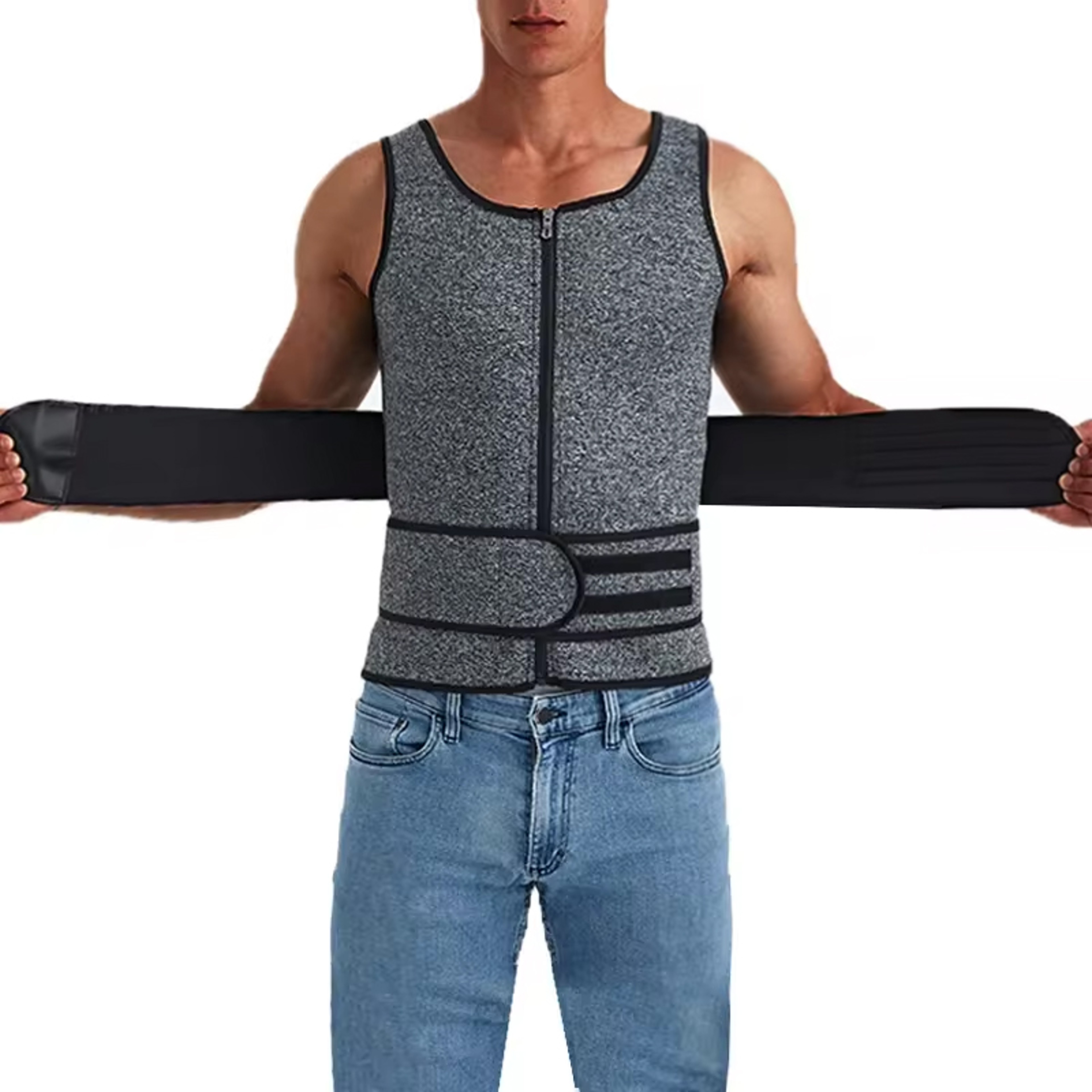 Mens Slimming Sauna Sweat Vest Burn Fat  Sculpt Core  Waist Trainer For Better Posture 3