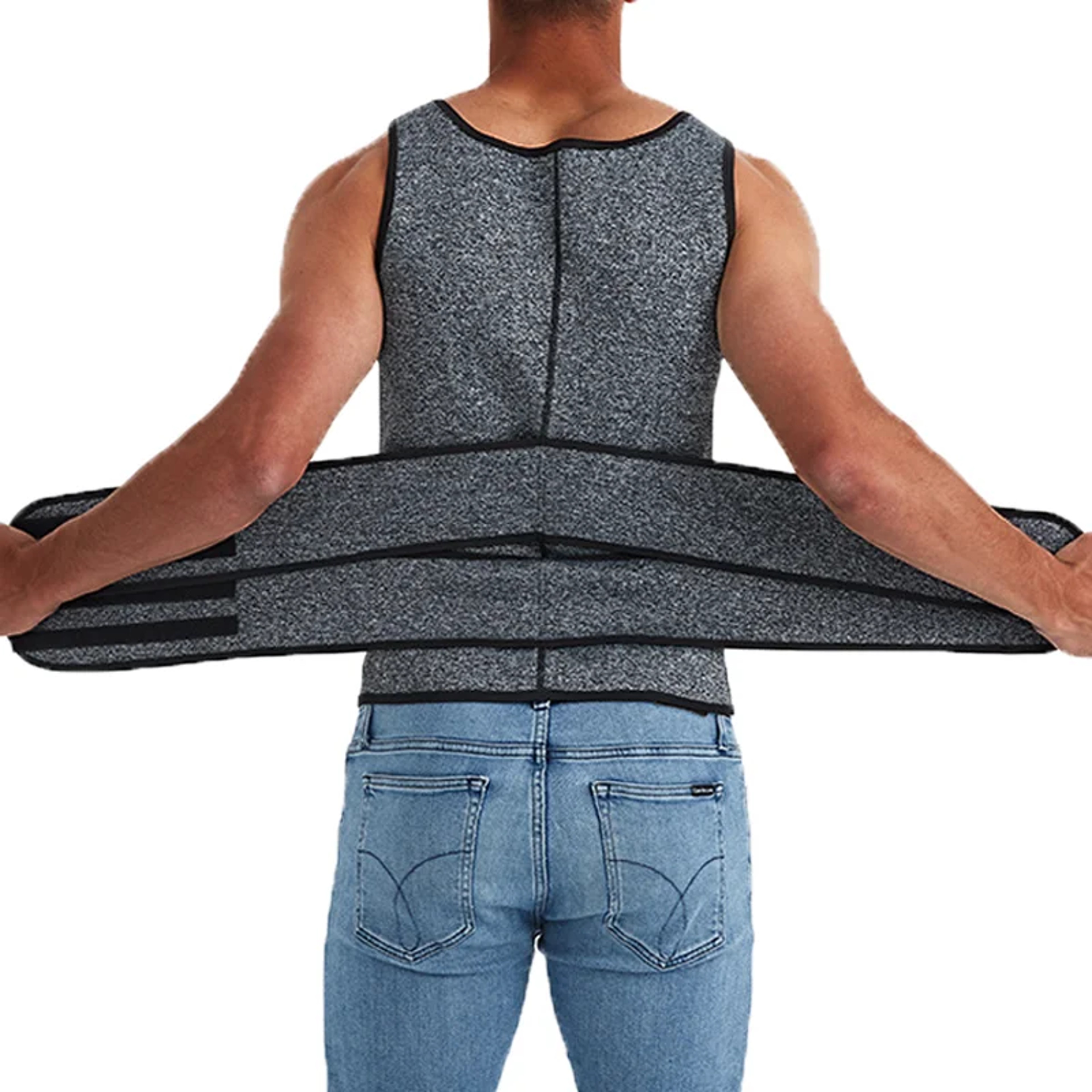 Mens Slimming Sauna Sweat Vest Burn Fat  Sculpt Core  Waist Trainer For Better Posture 4