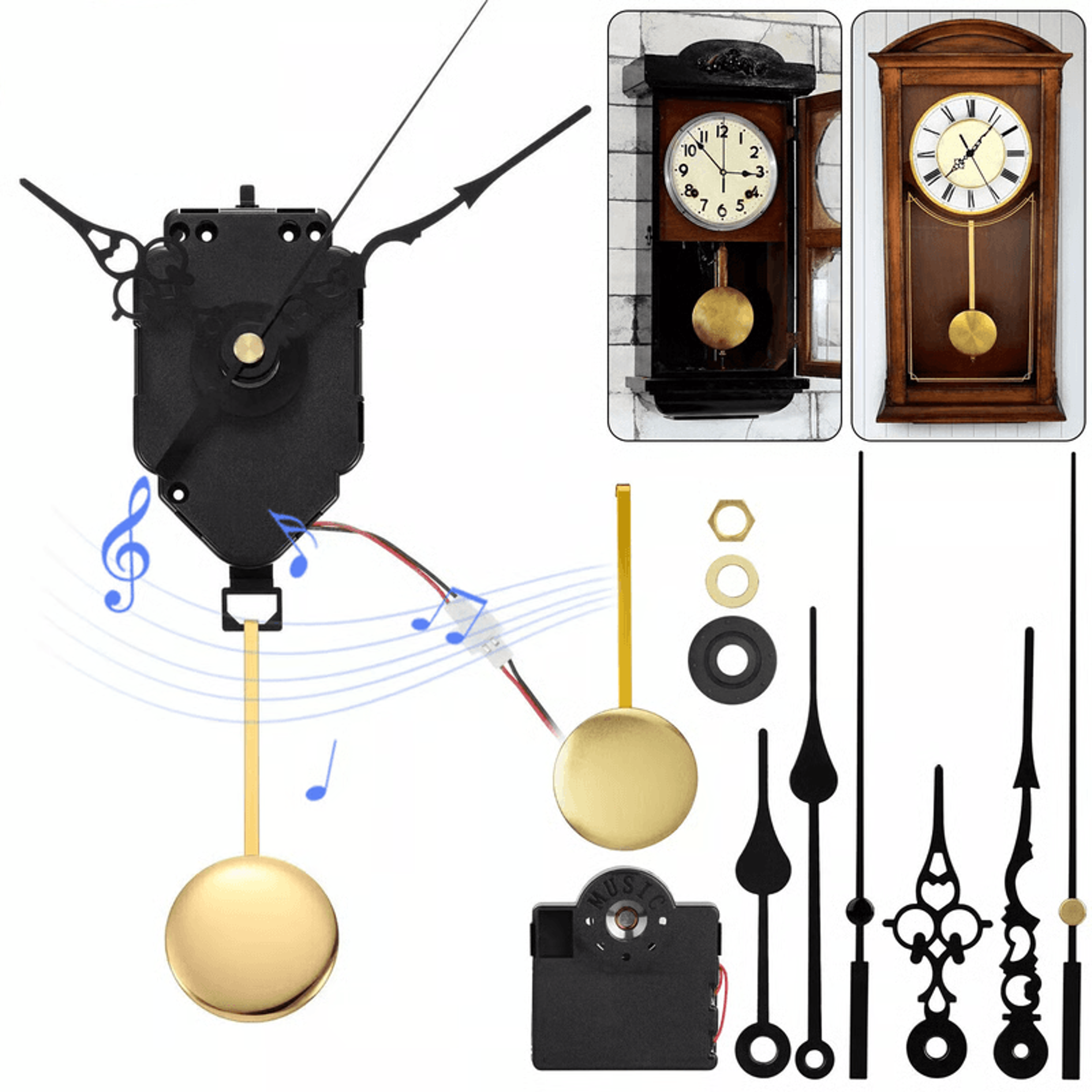 Quartz Clock Movement Mechanism With Chime For DIY Repair And Wall Clock Restoration 0