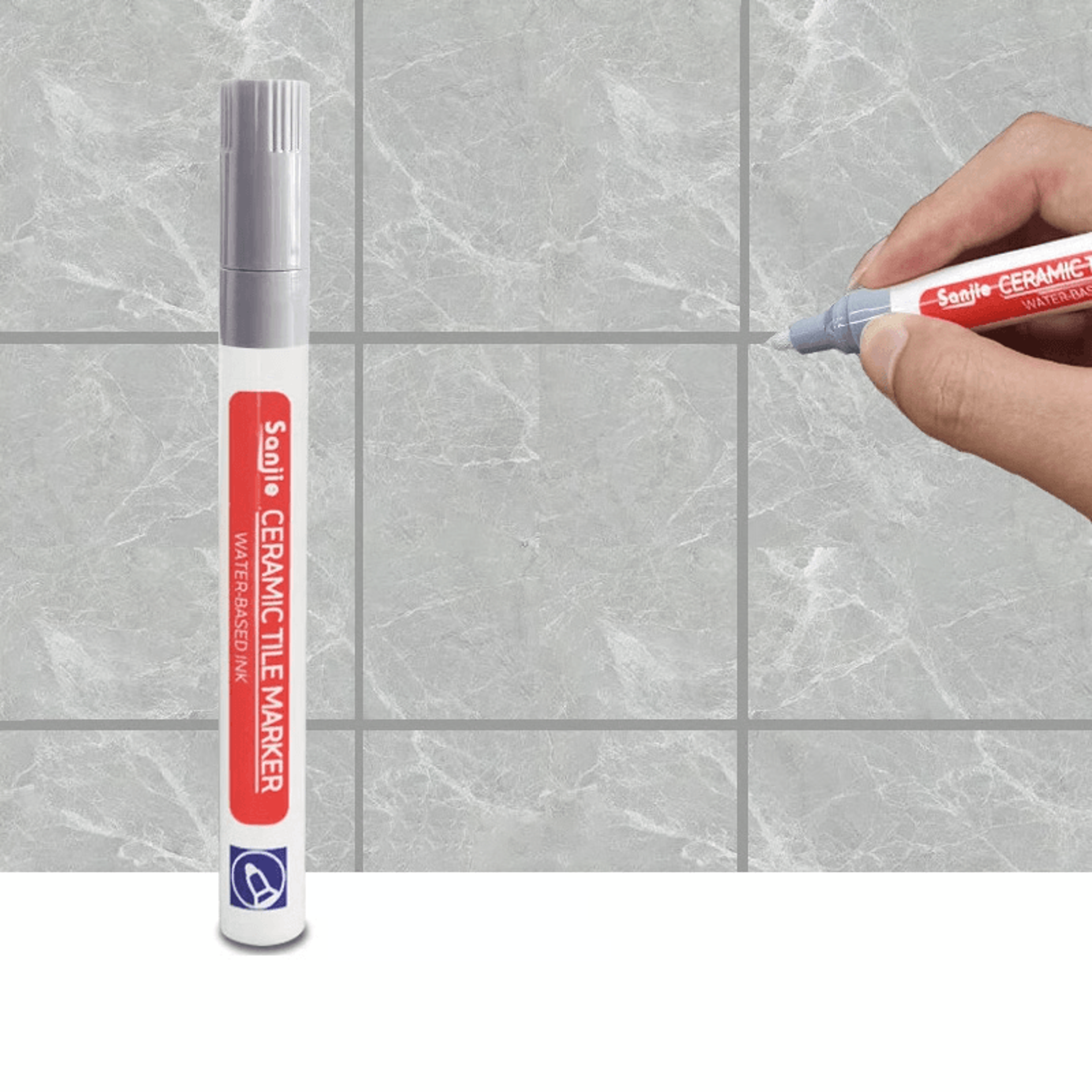 Waterproof Tile Grout Pen  Easy Seam Repair  White Grout Color Restorer 10
