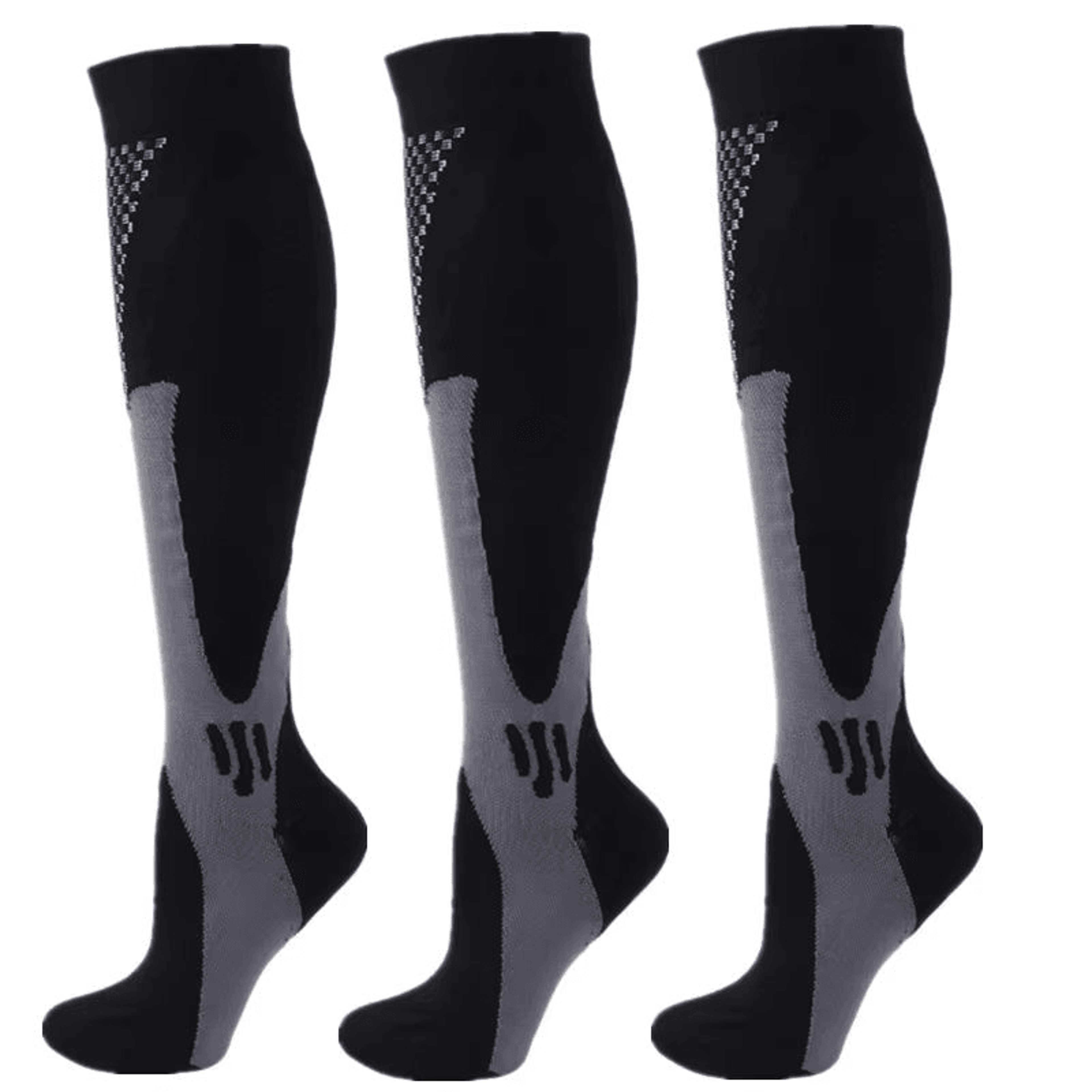 30 MmHg Compression Socks For Men  Women  3 Pair Set For Diabetes Swelling  Recovery 25