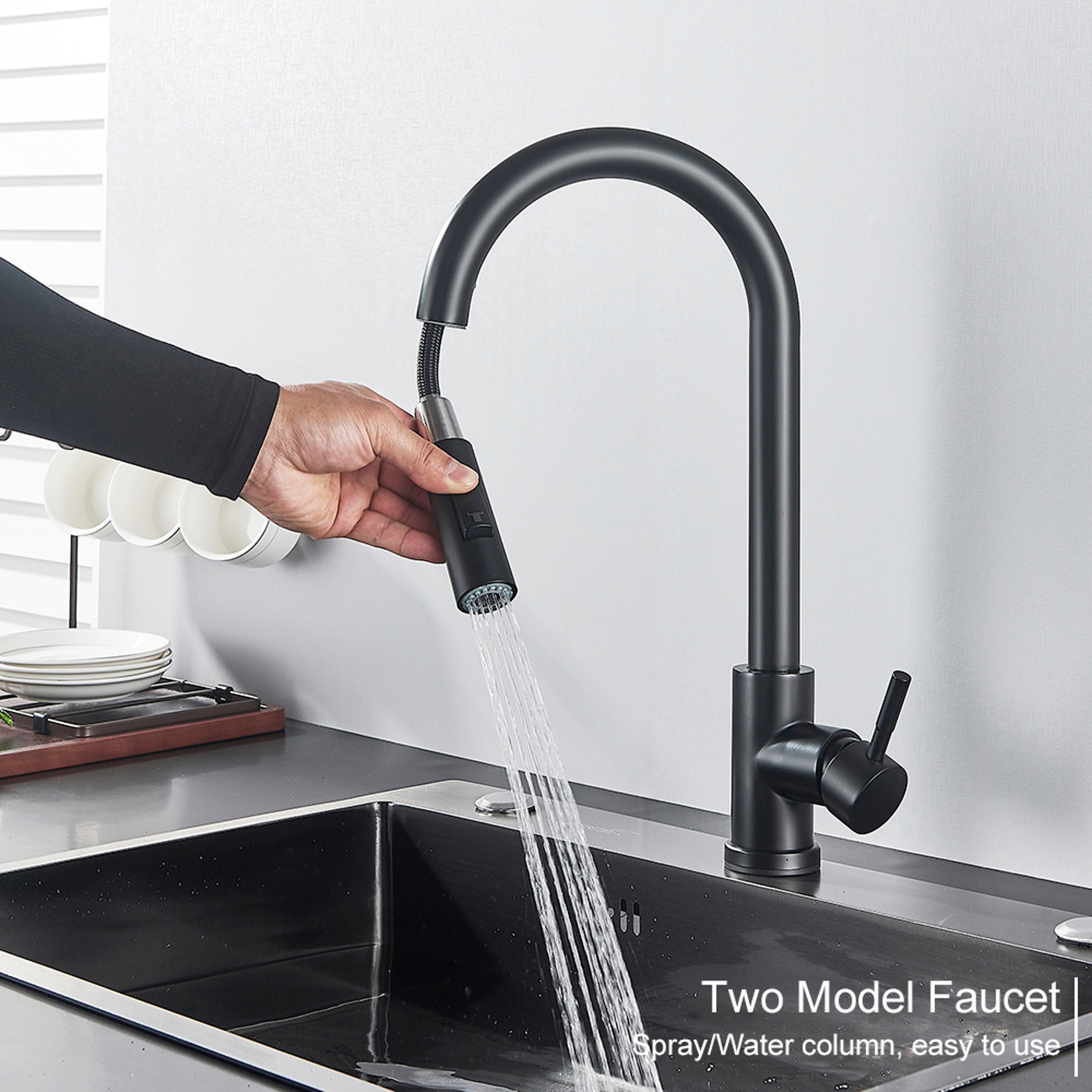 Touch Sensor Kitchen Mixer Tap With PullOut Sprayer  Smart Faucet Upgrade 3
