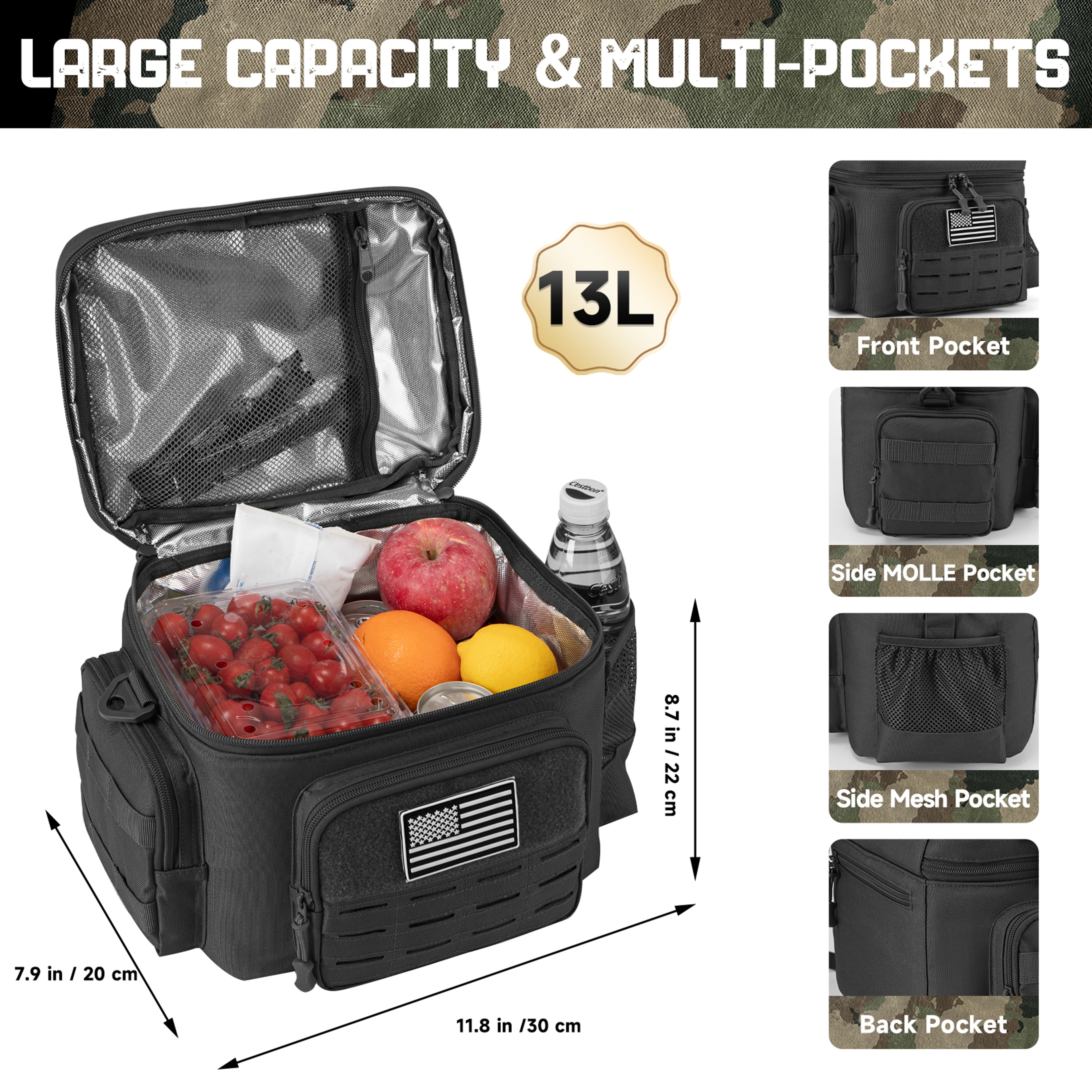 Heavy Duty Tactical Lunch Bag - Insulated & Leakproof, Perfect for Work and Outdoors – view 2