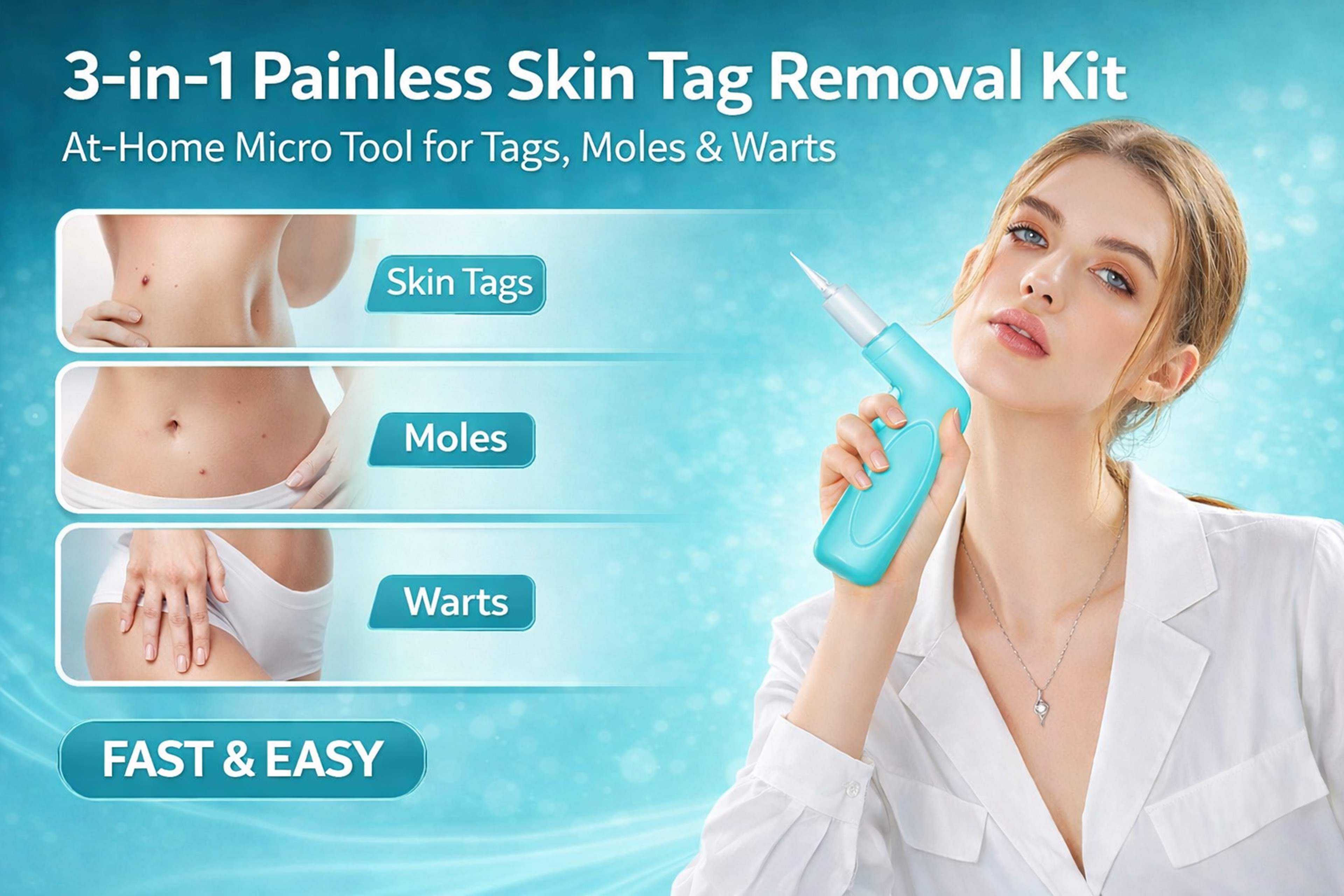 Painless Skin Tag Removal Kit, Safe, Fast & Non-Invasive Solution for Moles & Warts at Home – view 7
