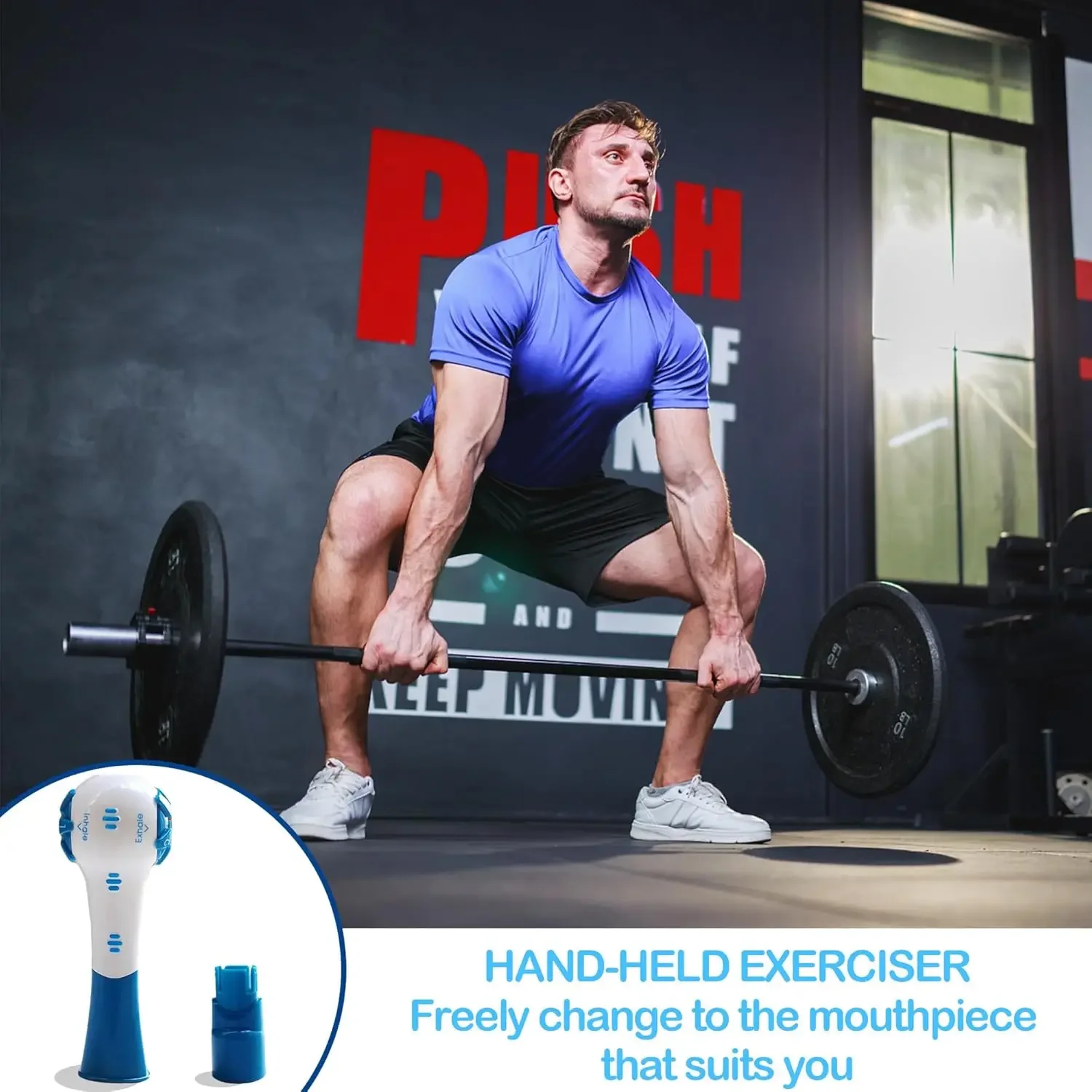 Adjustable Resistance Breathing Trainer for Lung Capacity and – view 4
